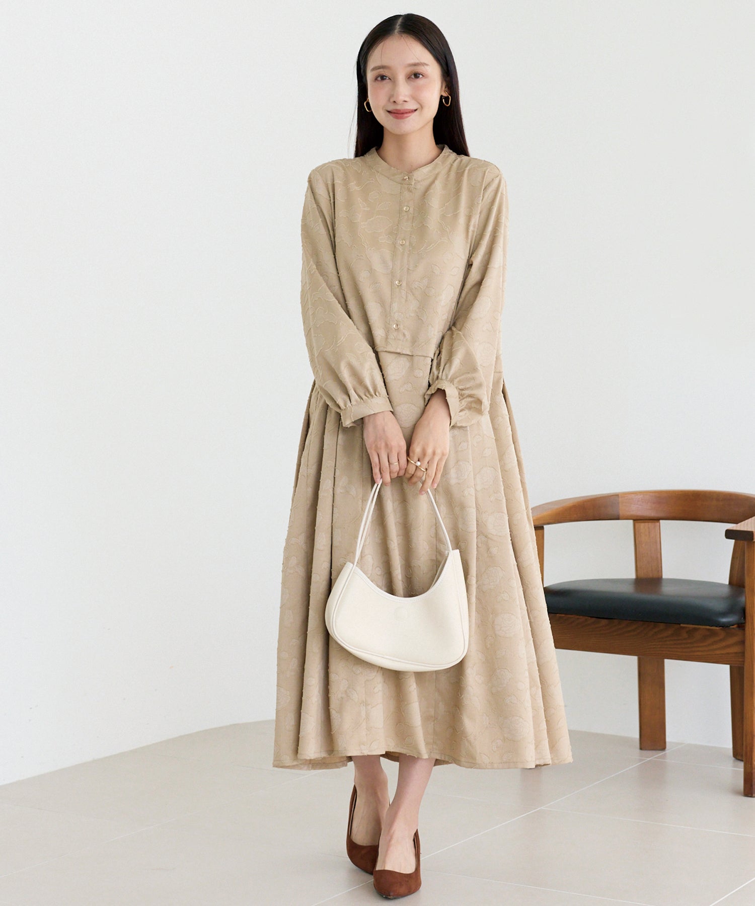 ジャガードタックワンピース