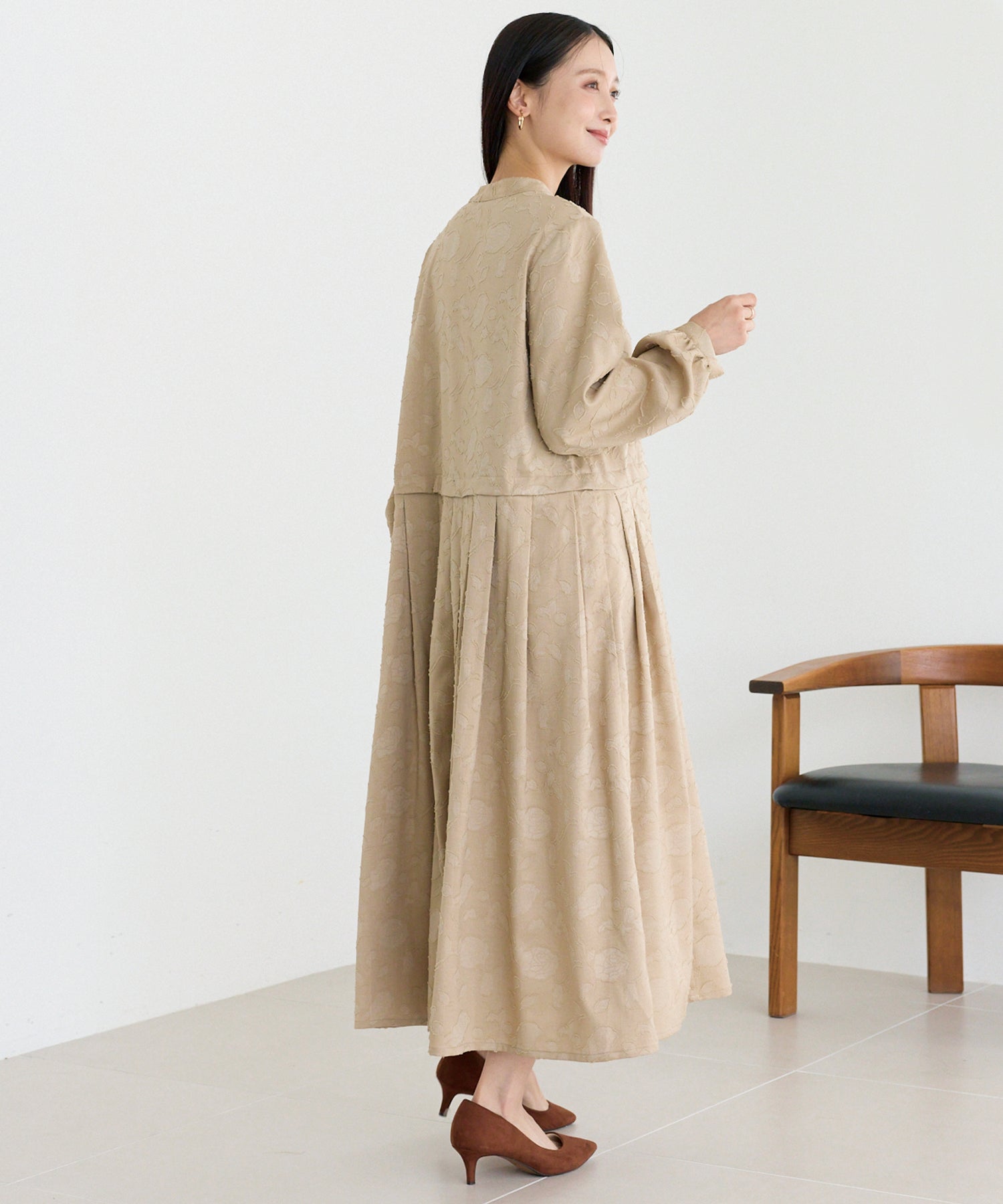 ジャガードタックワンピース