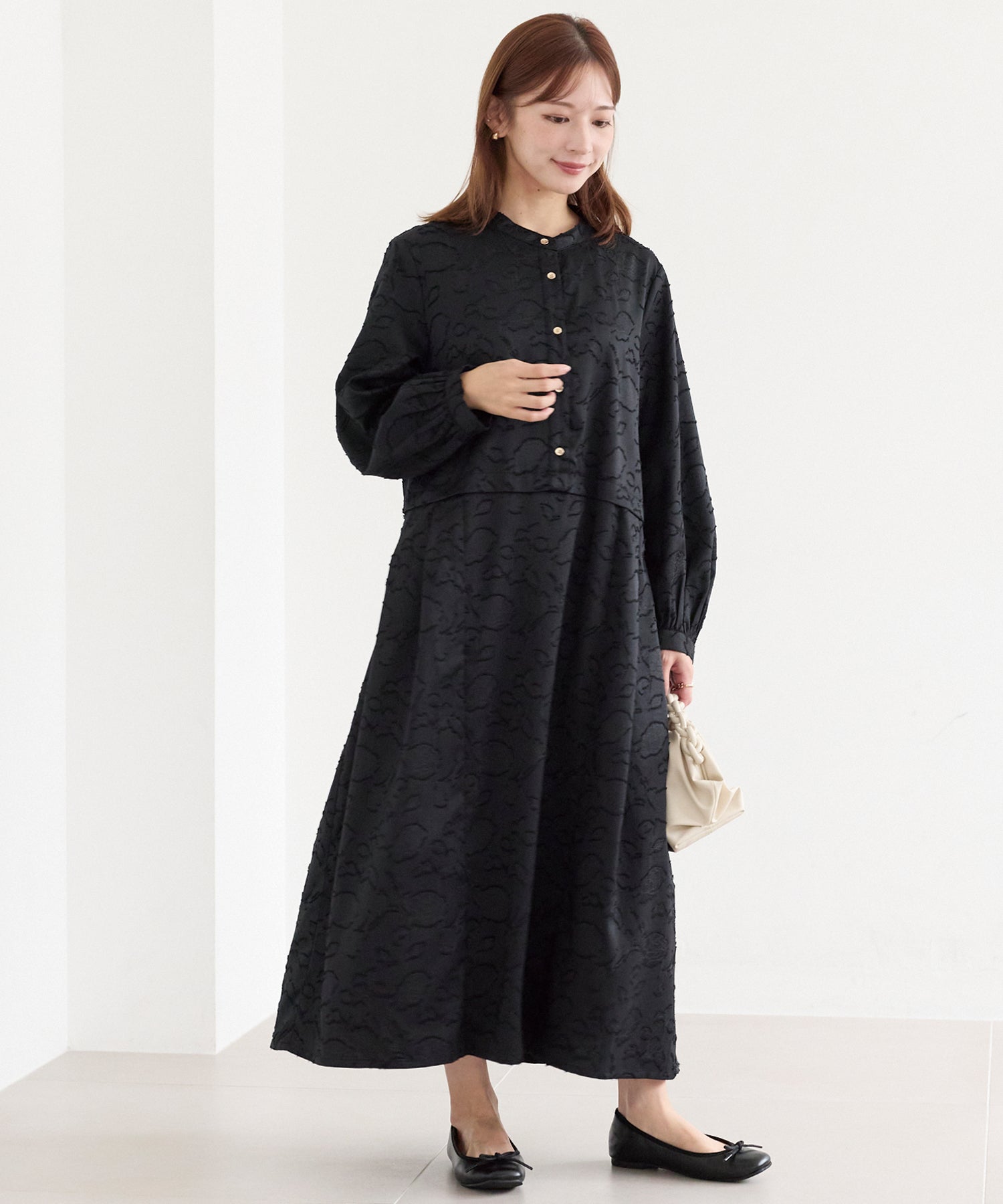 ジャガードタックワンピース