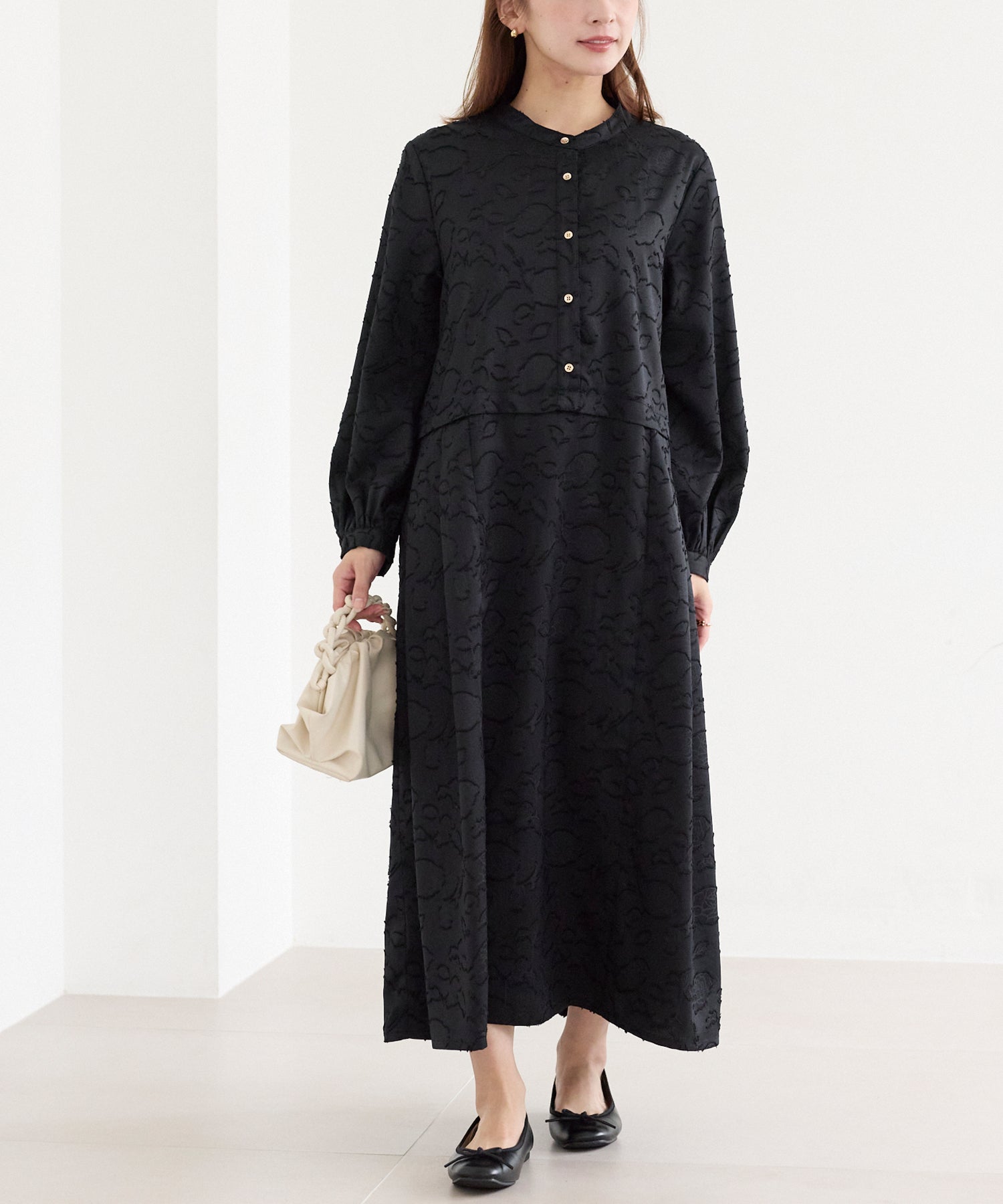 ジャガードタックワンピース