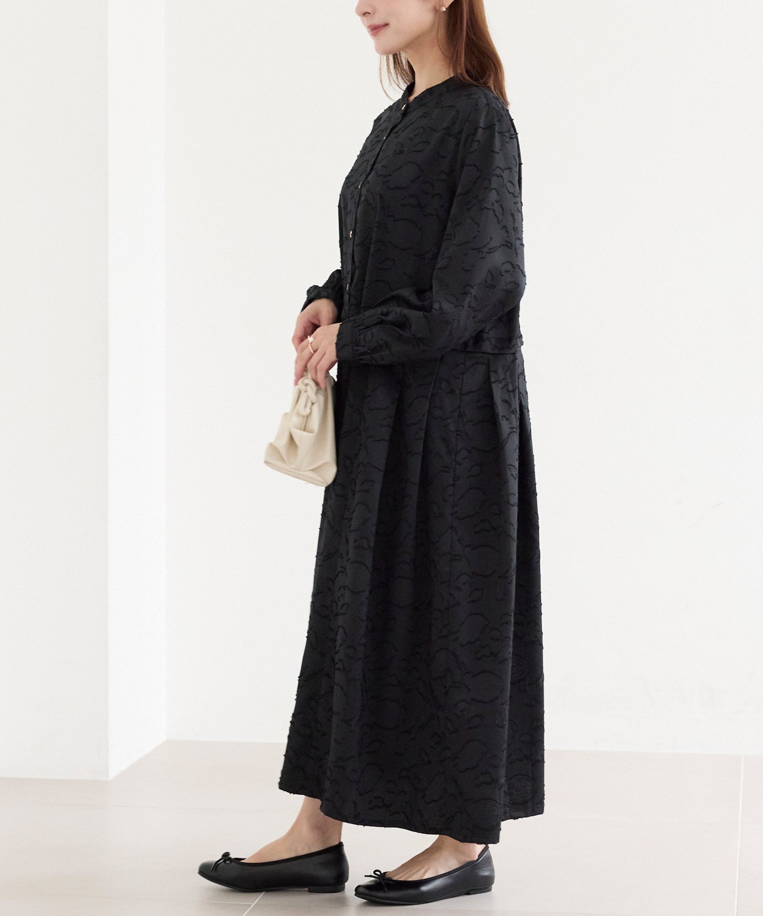 ジャガードタックワンピース