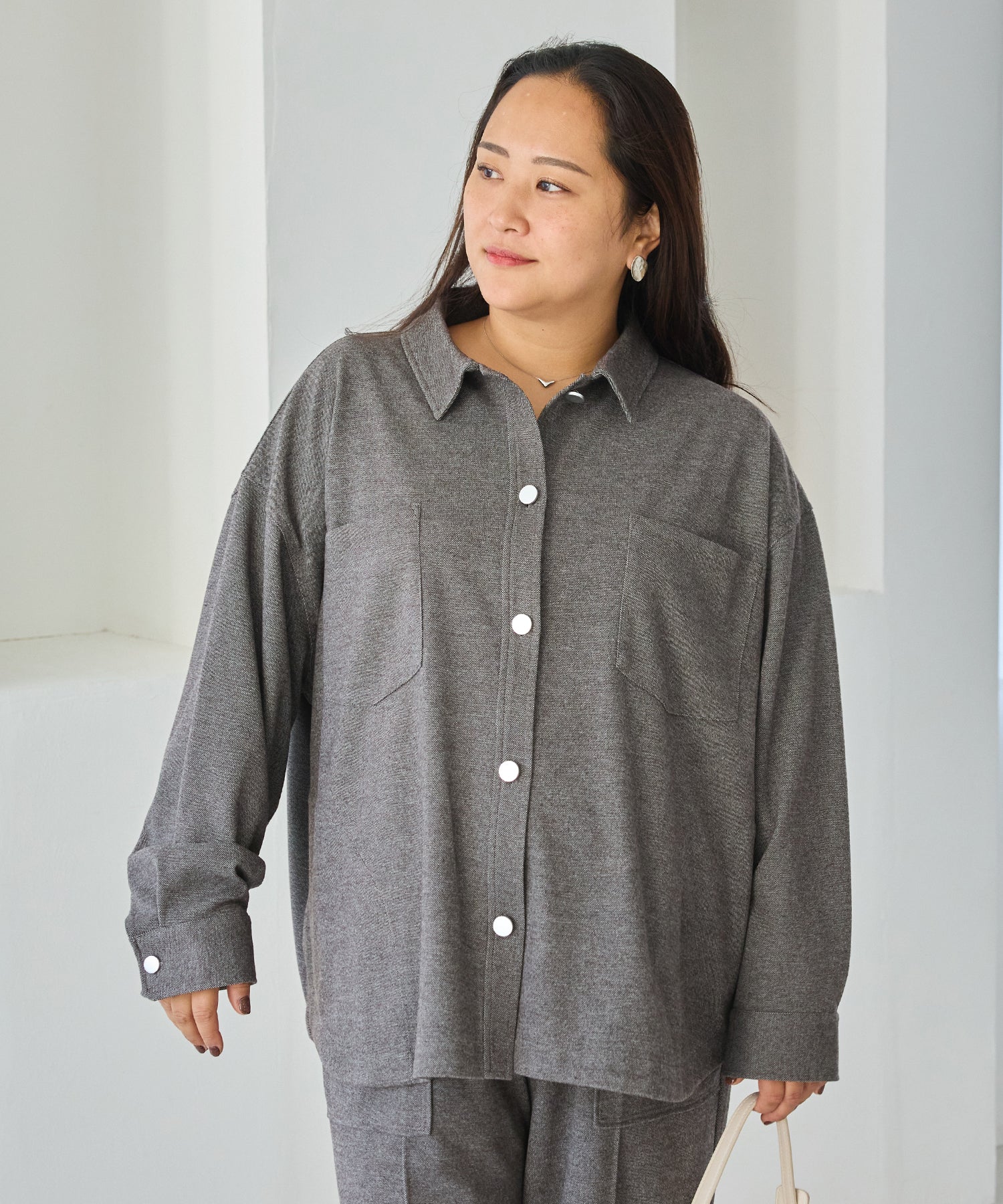 ブラウン　model:161cm 着用サイズ:3L