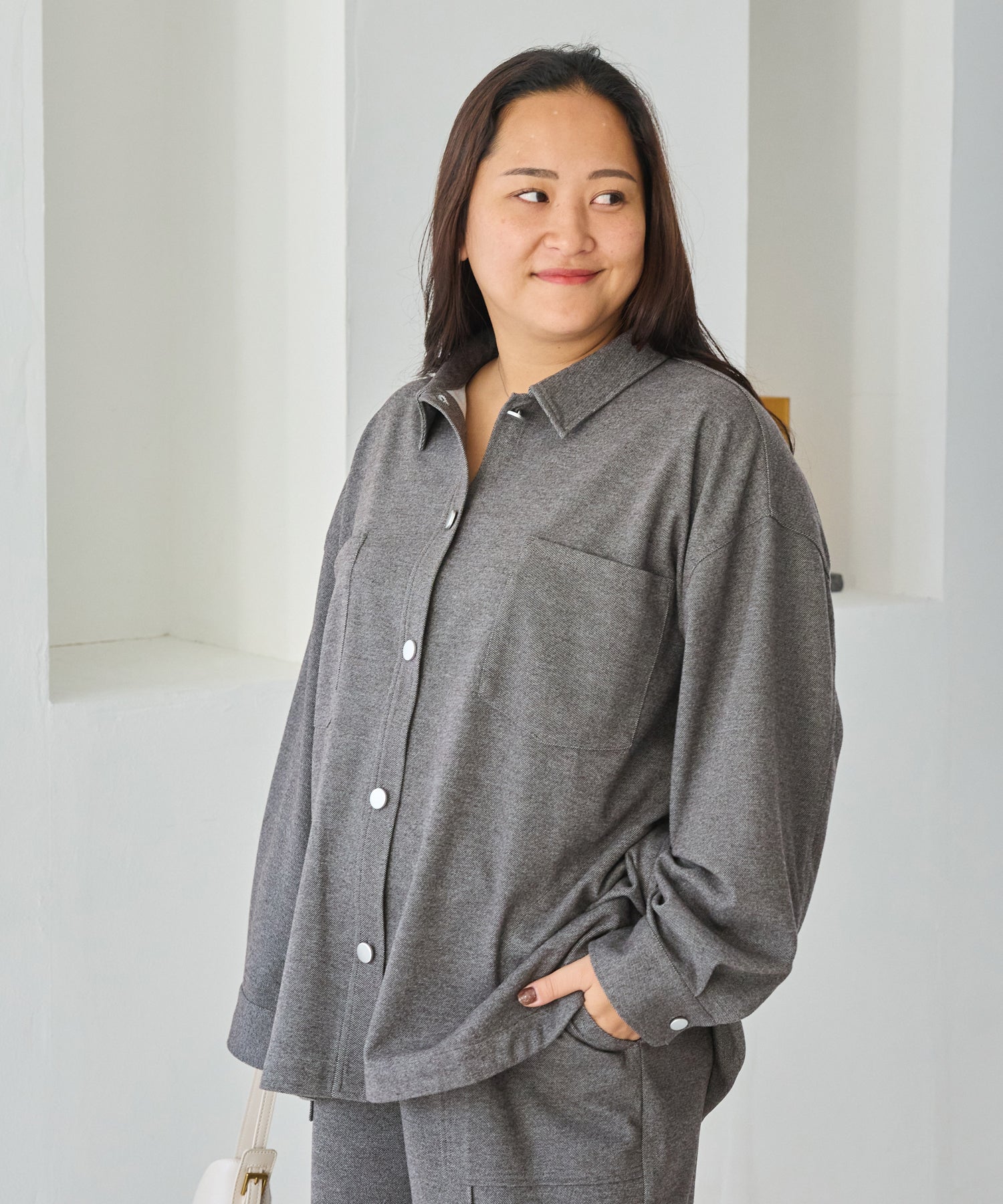 ブラウン　model:161cm 着用サイズ:3L