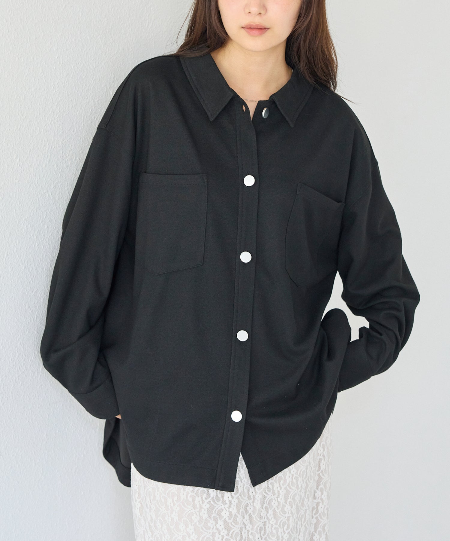 起毛カットソーシャツブルゾン