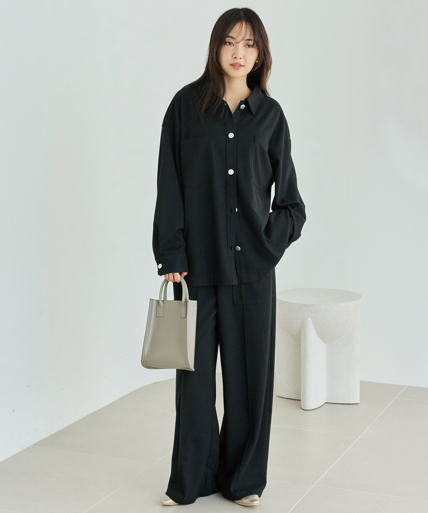 起毛カットソーシャツブルゾン