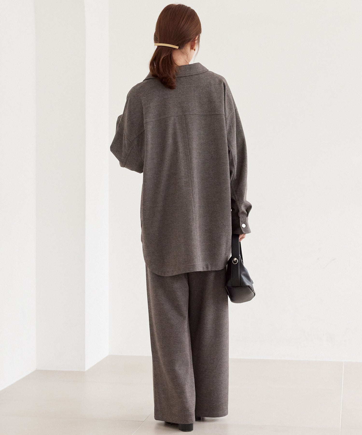 起毛カットソーシャツブルゾン