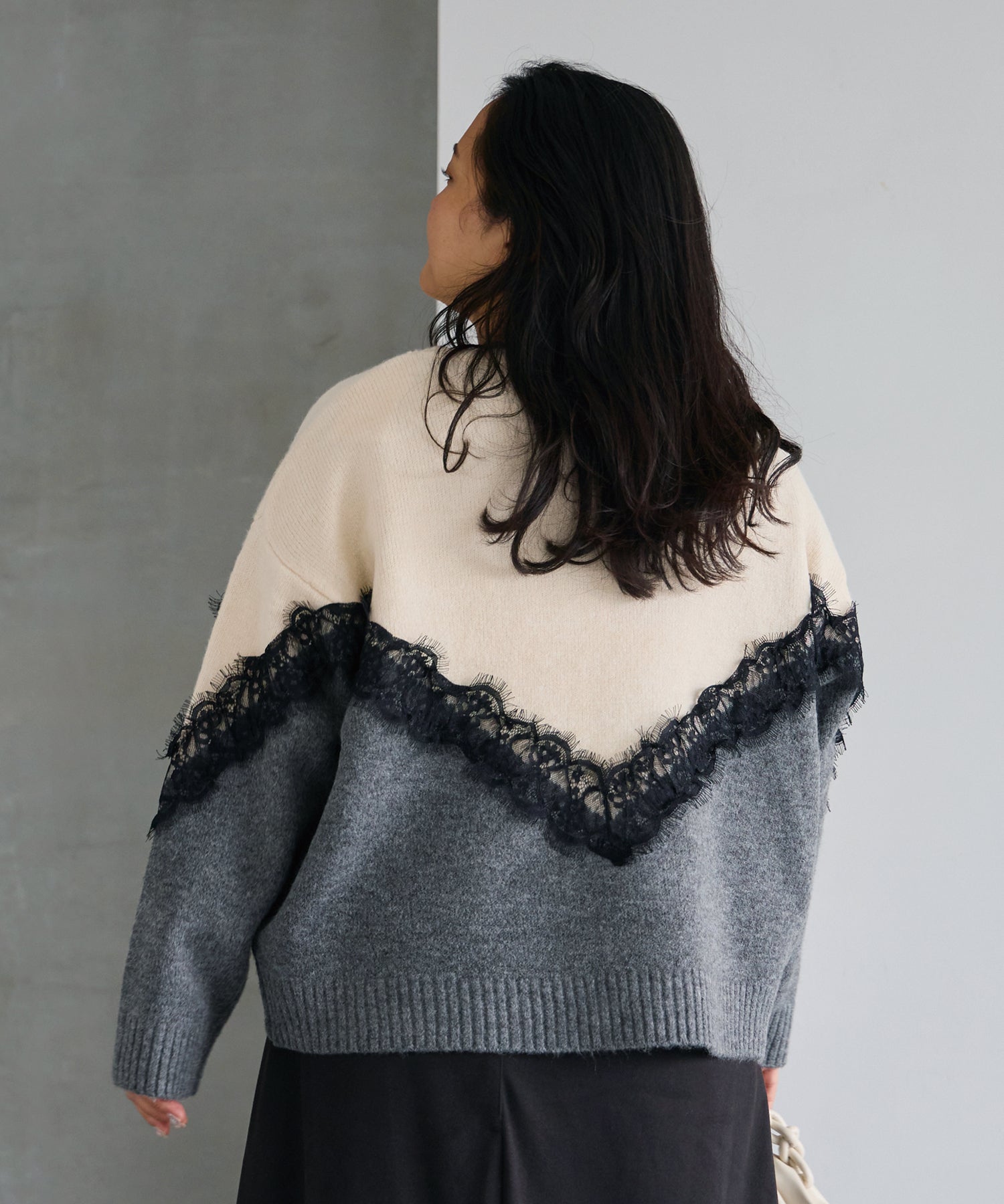 アイボリー　model:161cm 着用サイズ:3L