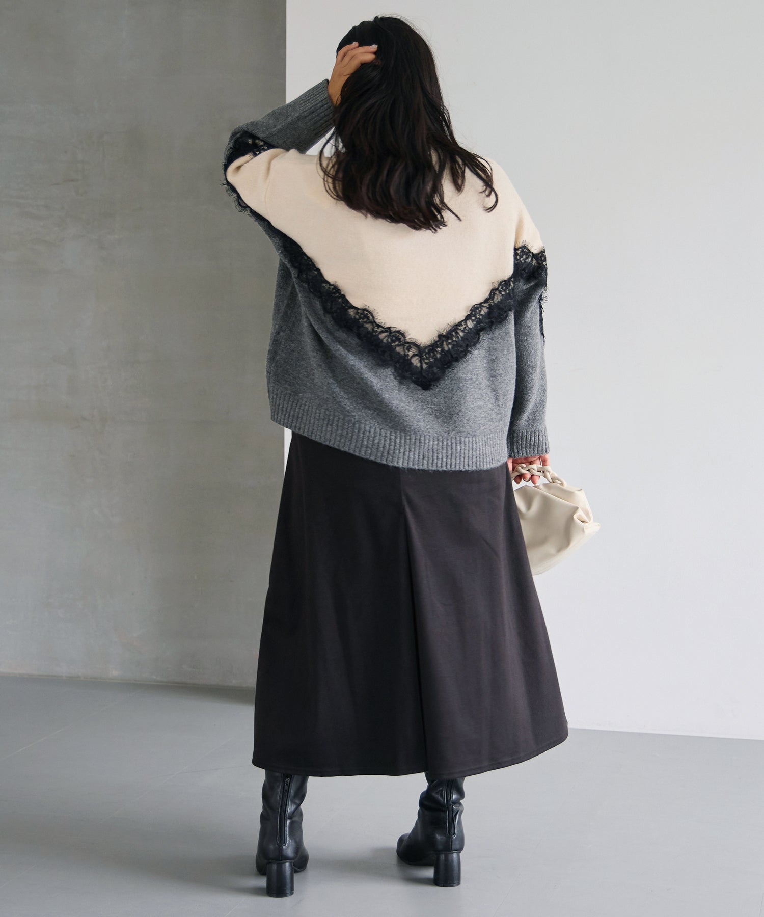 アイボリー　model:161cm 着用サイズ:3L