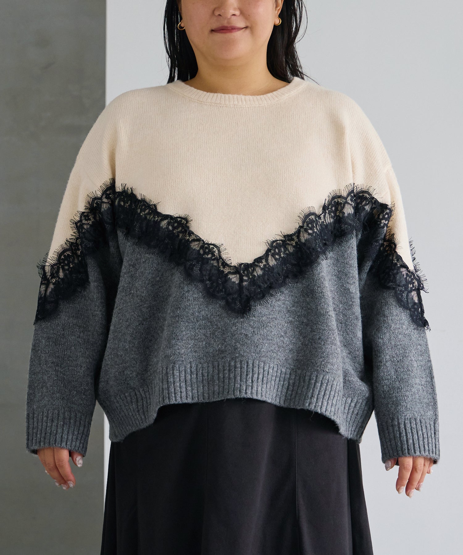 フロント　model:161cm 着用サイズ:3L