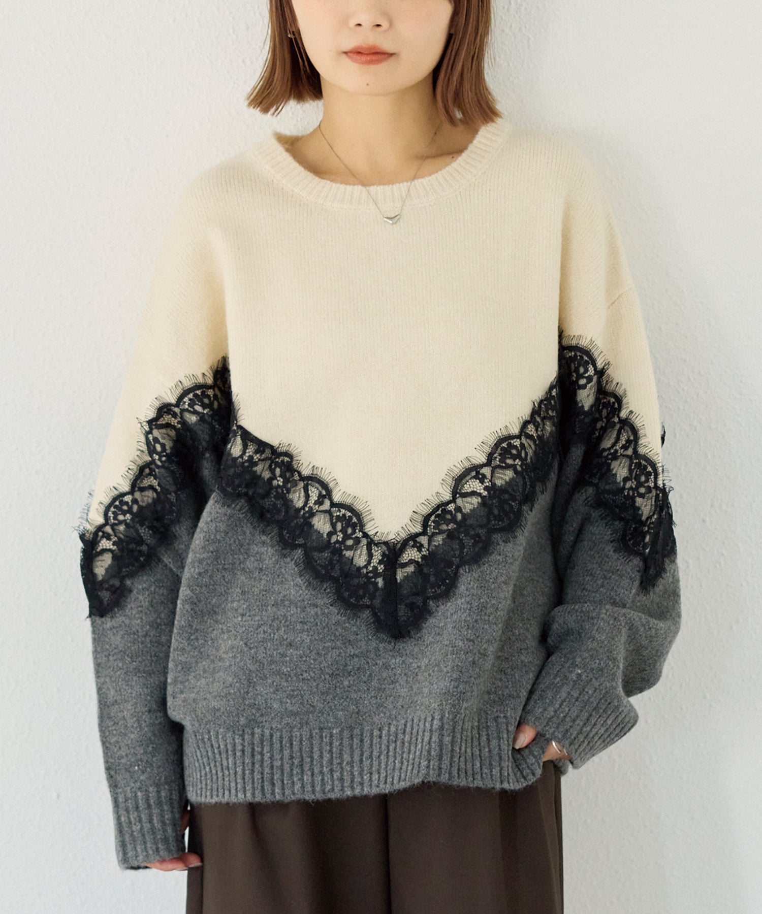 アイボリー　model:156cm 着用サイズ:M