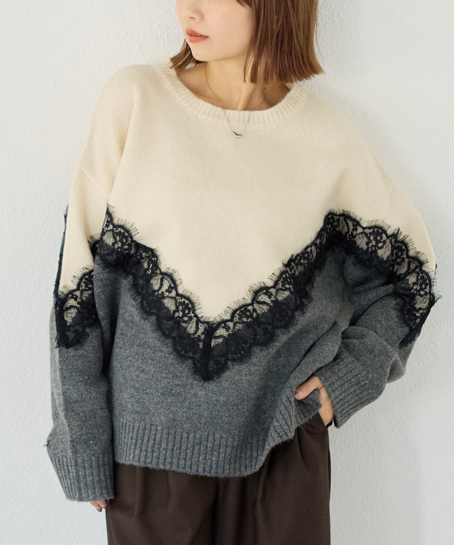 アイボリー　model:156cm 着用サイズ:M