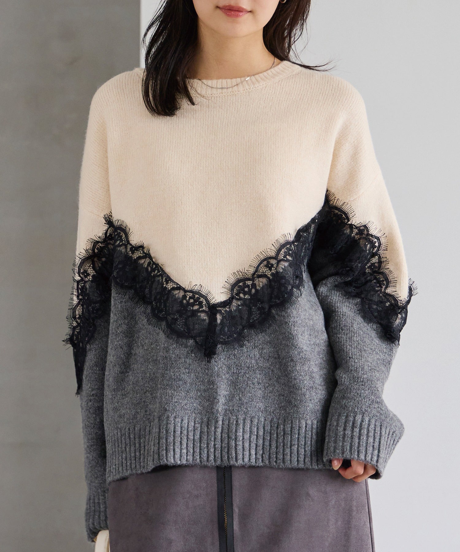 アイボリー　model:160cm 着用サイズ:M