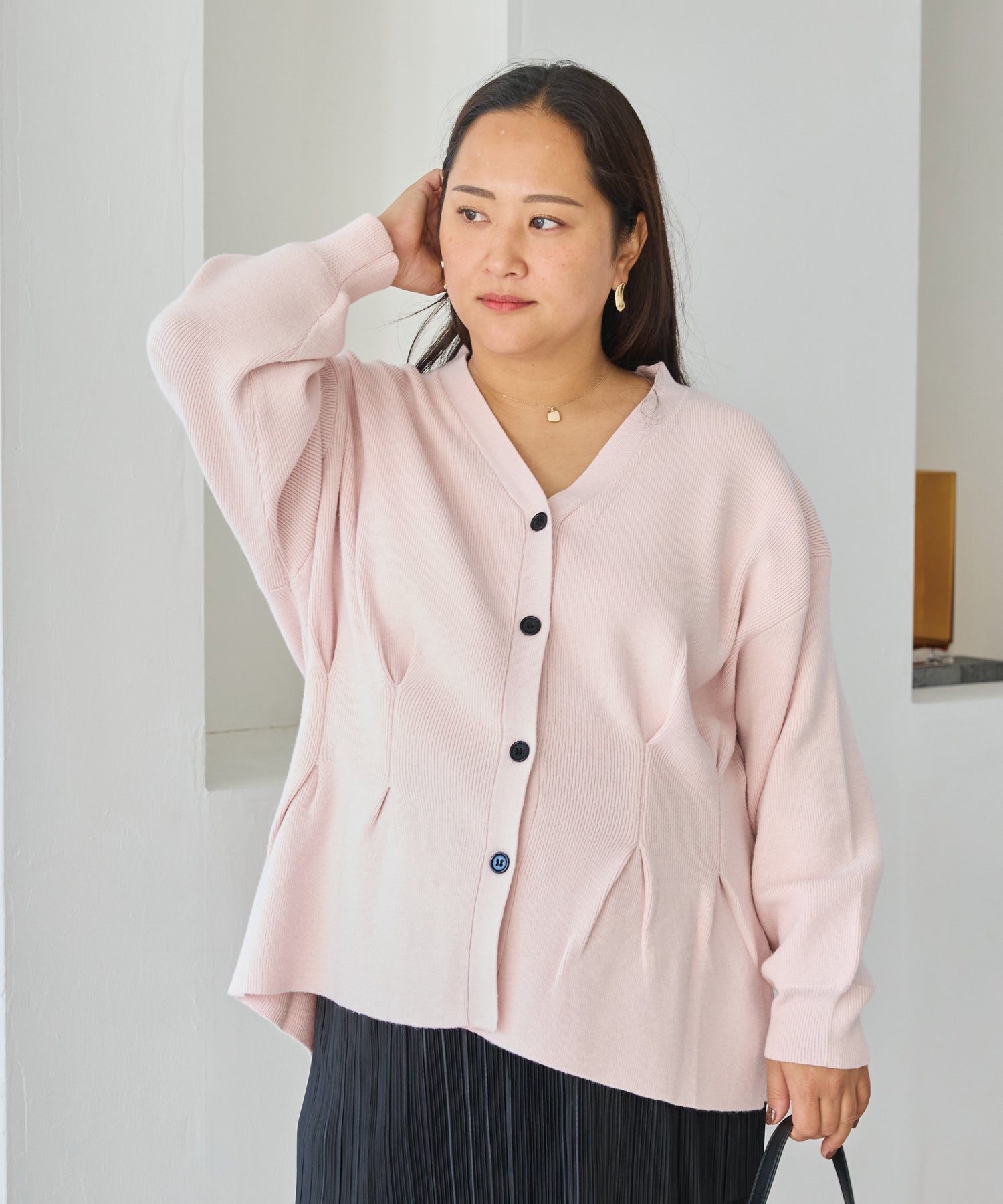 ピンク　model:161cm 着用サイズ:3L