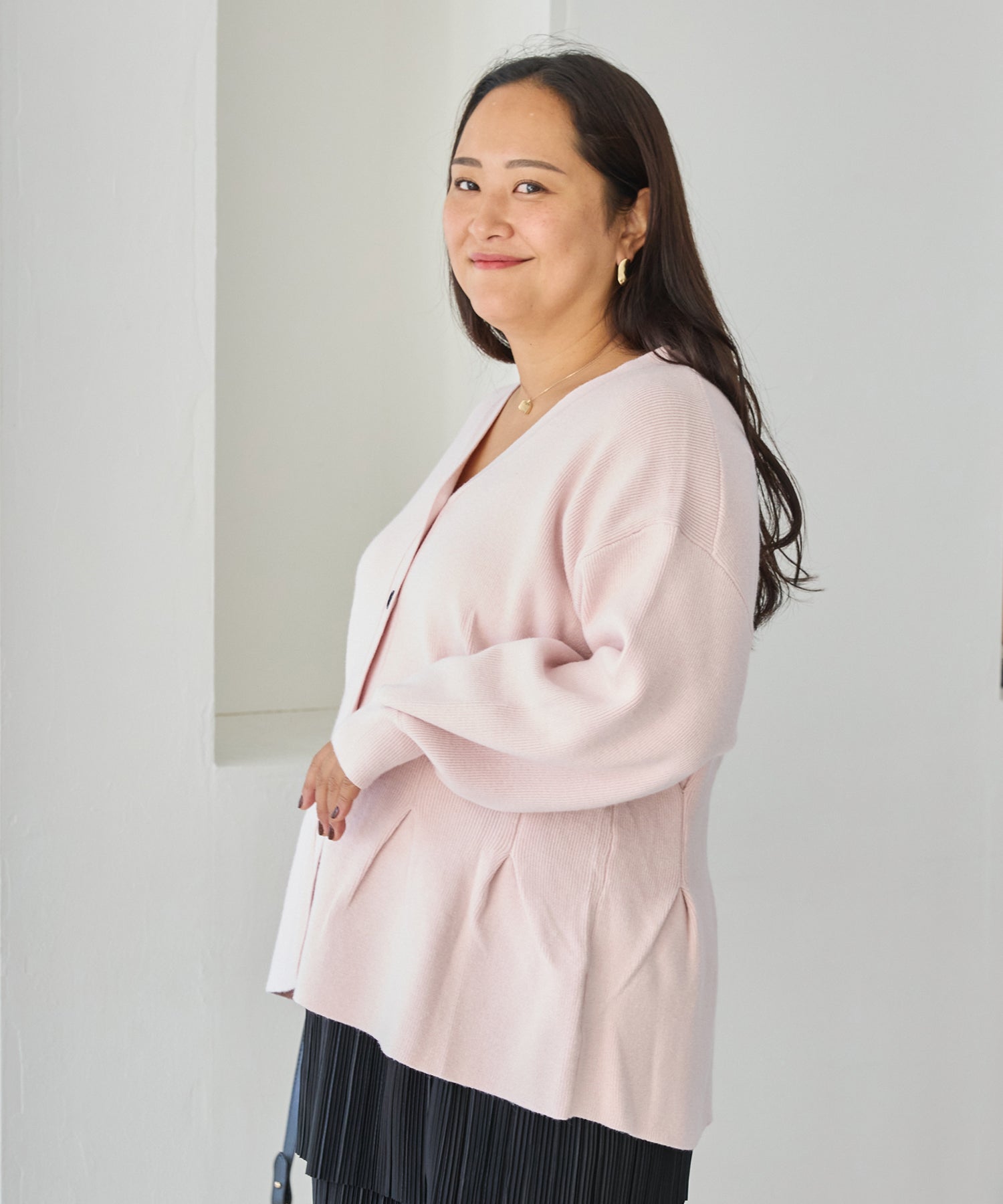 ピンク　model:161cm 着用サイズ:3L