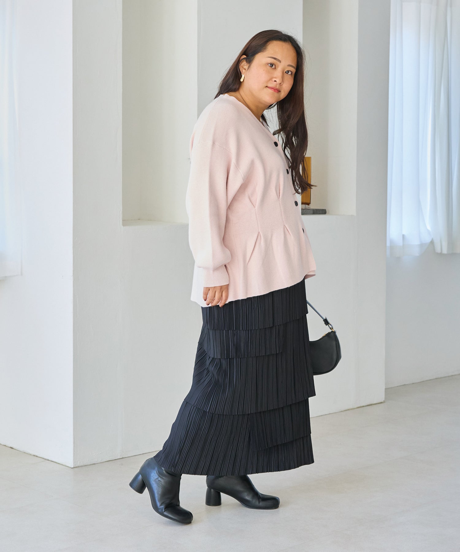 ピンク　model:161cm 着用サイズ:3L