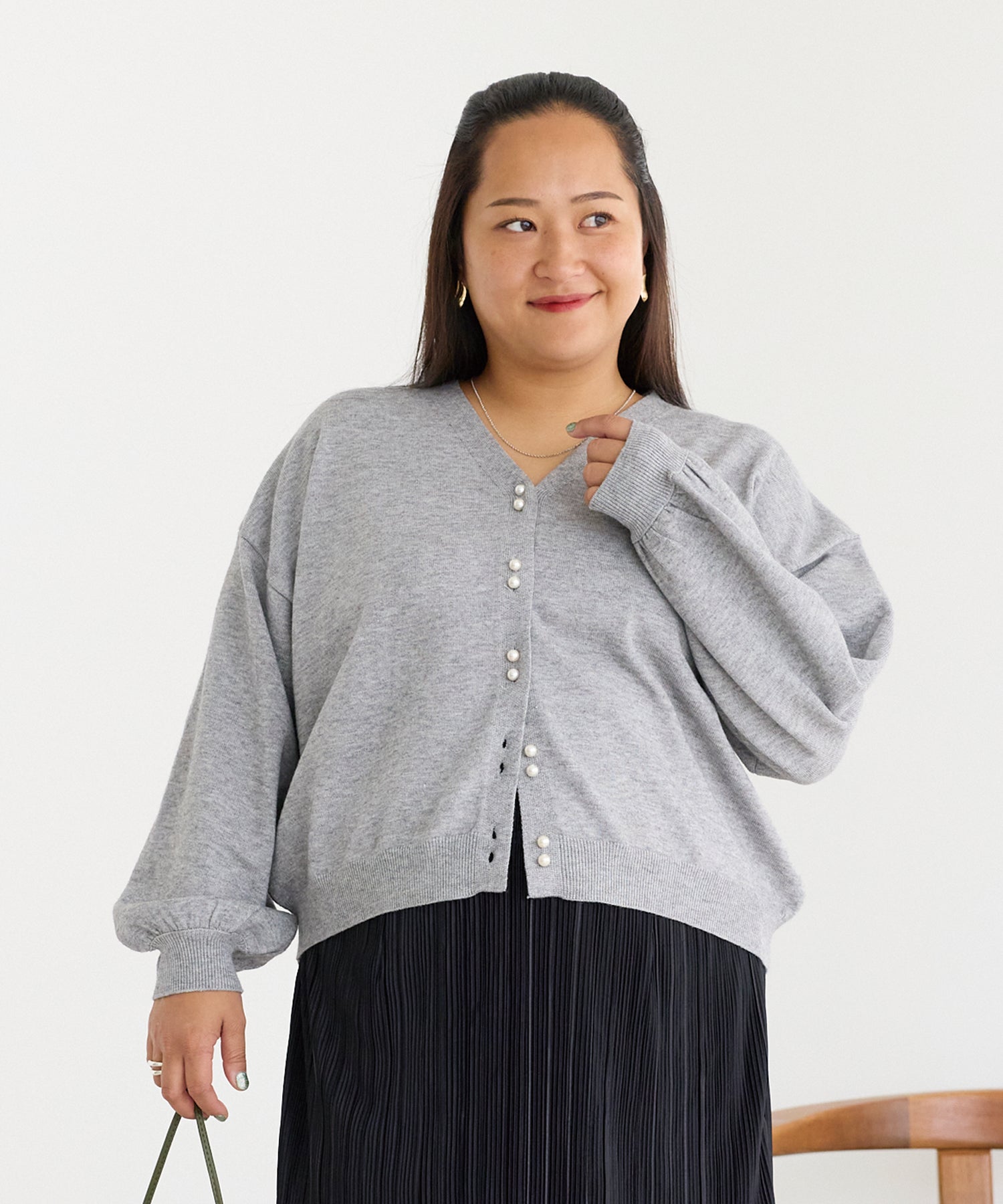 グレー　model:161cm 着用サイズ:3L