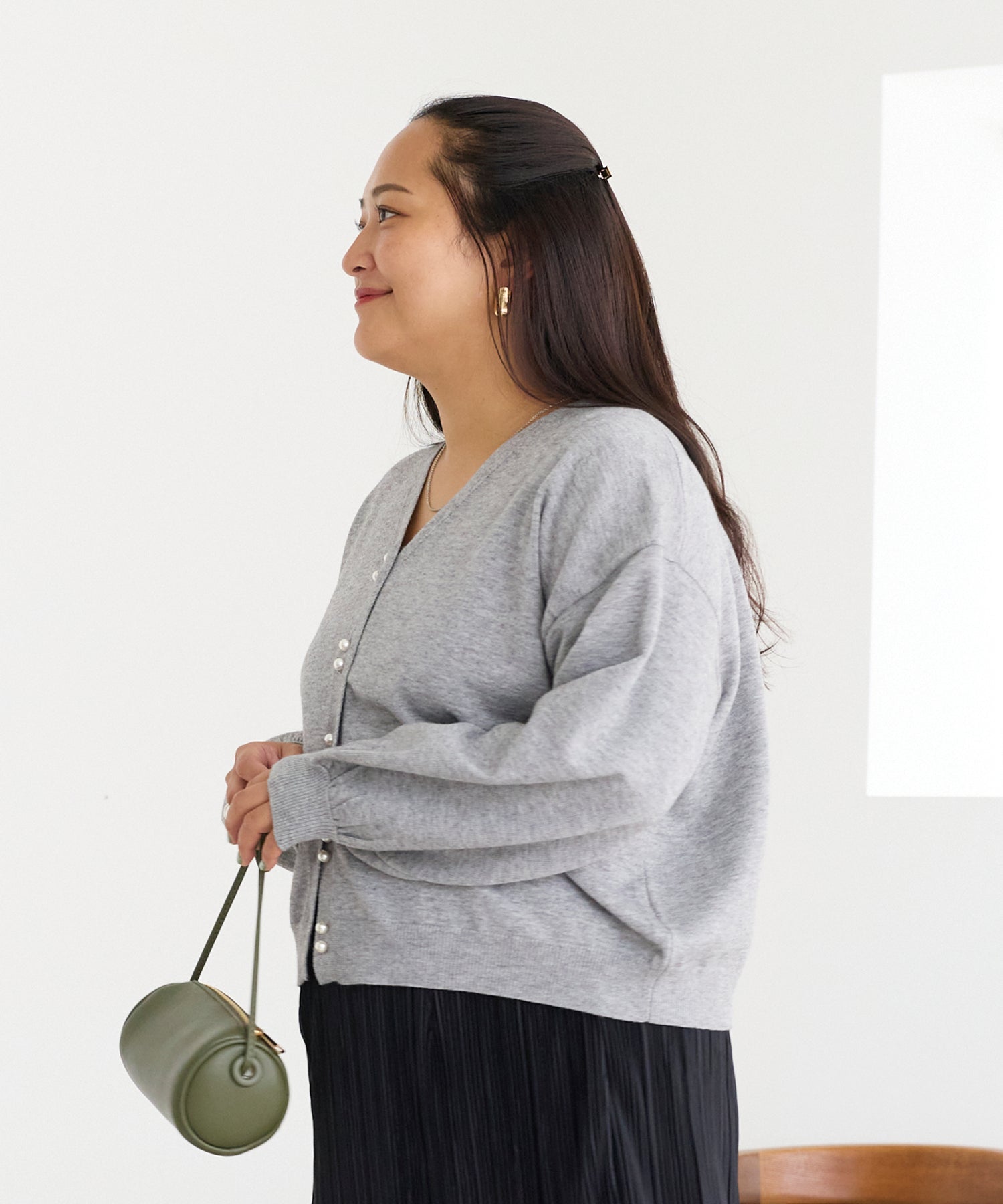 グレー　model:161cm 着用サイズ:3L