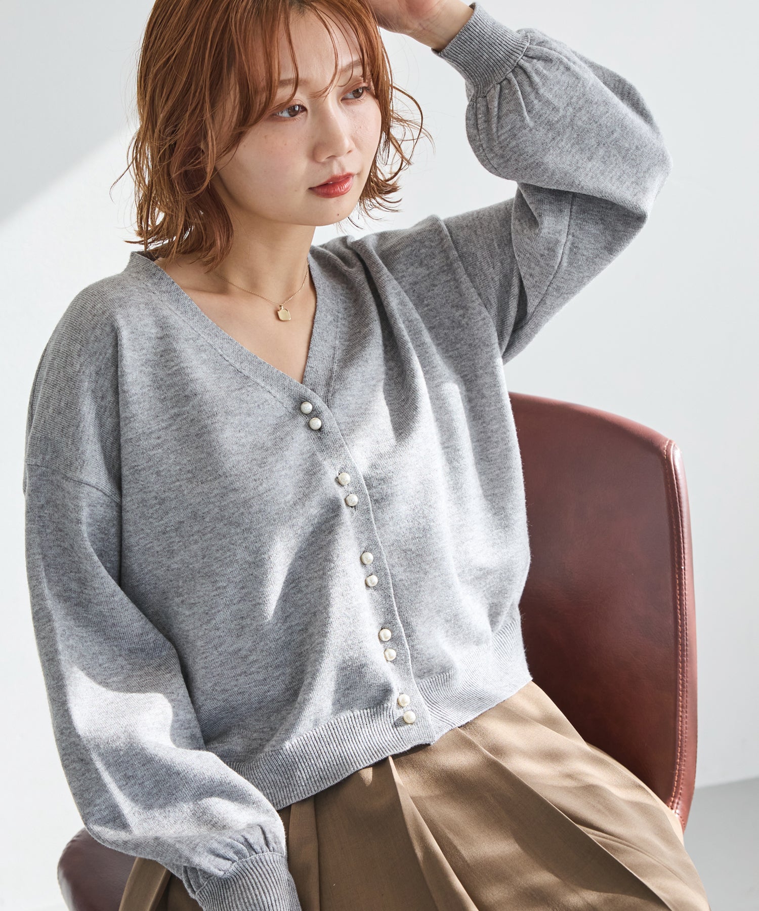 グレー　model:156cm 着用サイズ:F