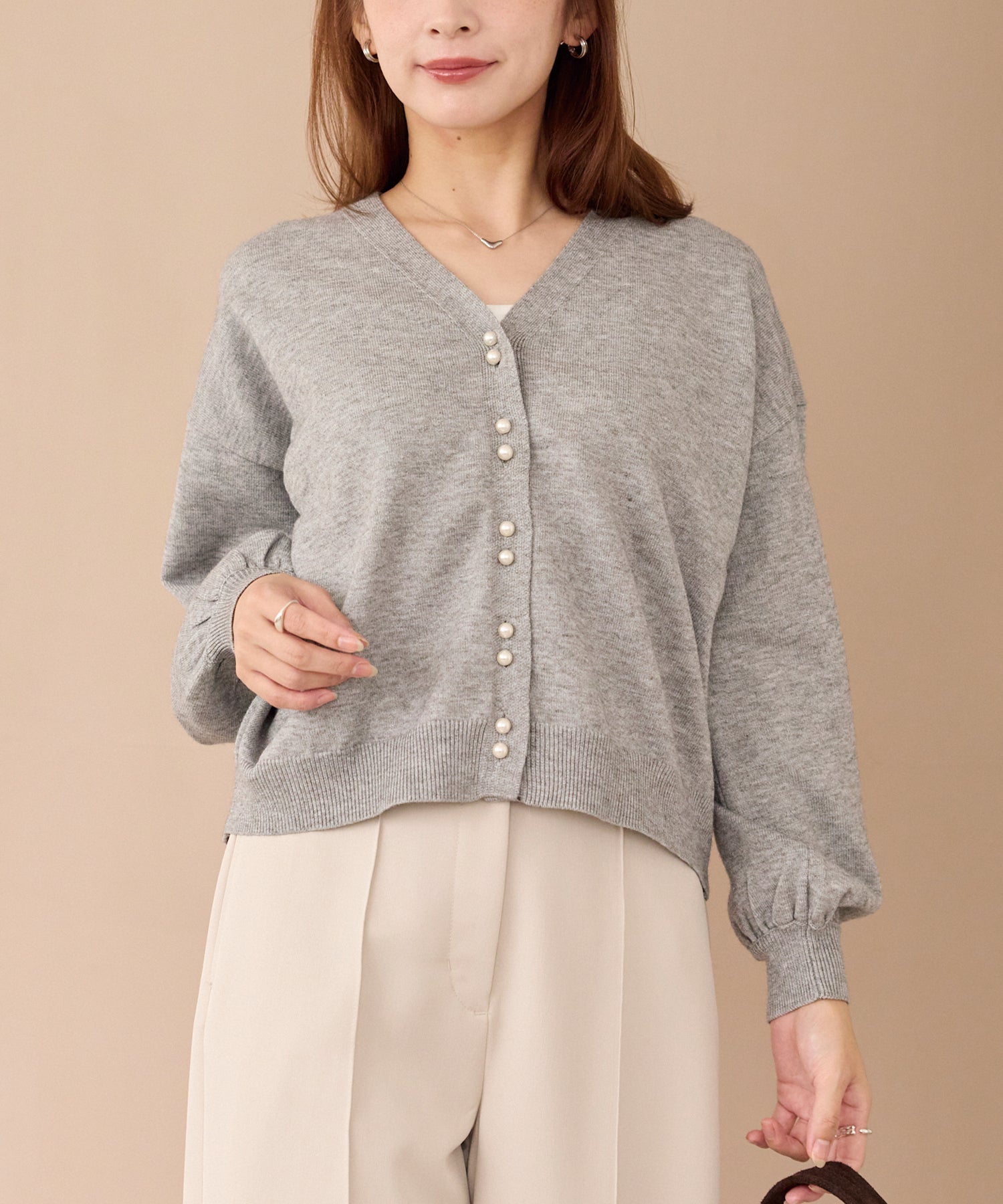 グレー　model:156cm 着用サイズ:F