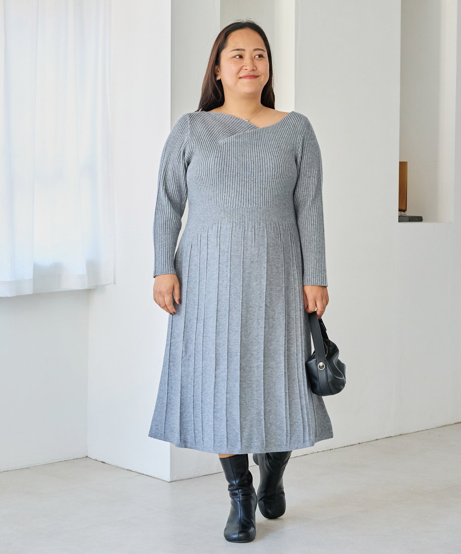 グレー　model:161cm 着用サイズ:3L