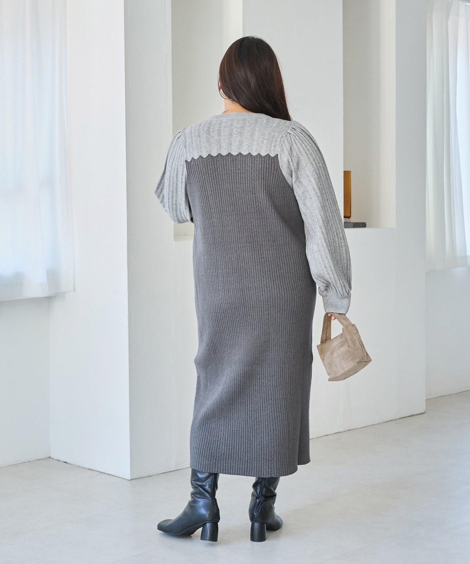 グレー　model:161cm 着用サイズ:3L