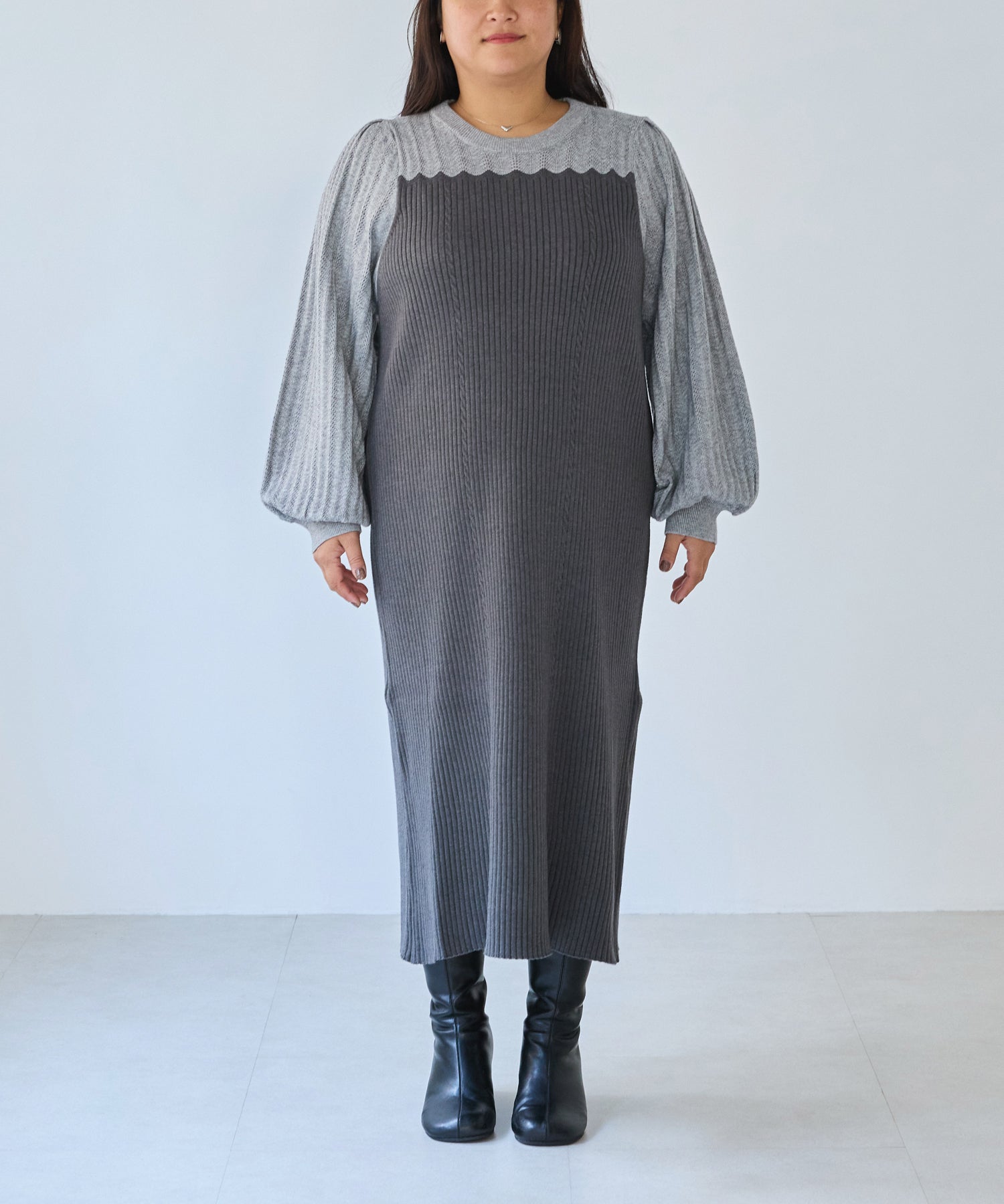 フロント　model:161cm 着用サイズ:3L