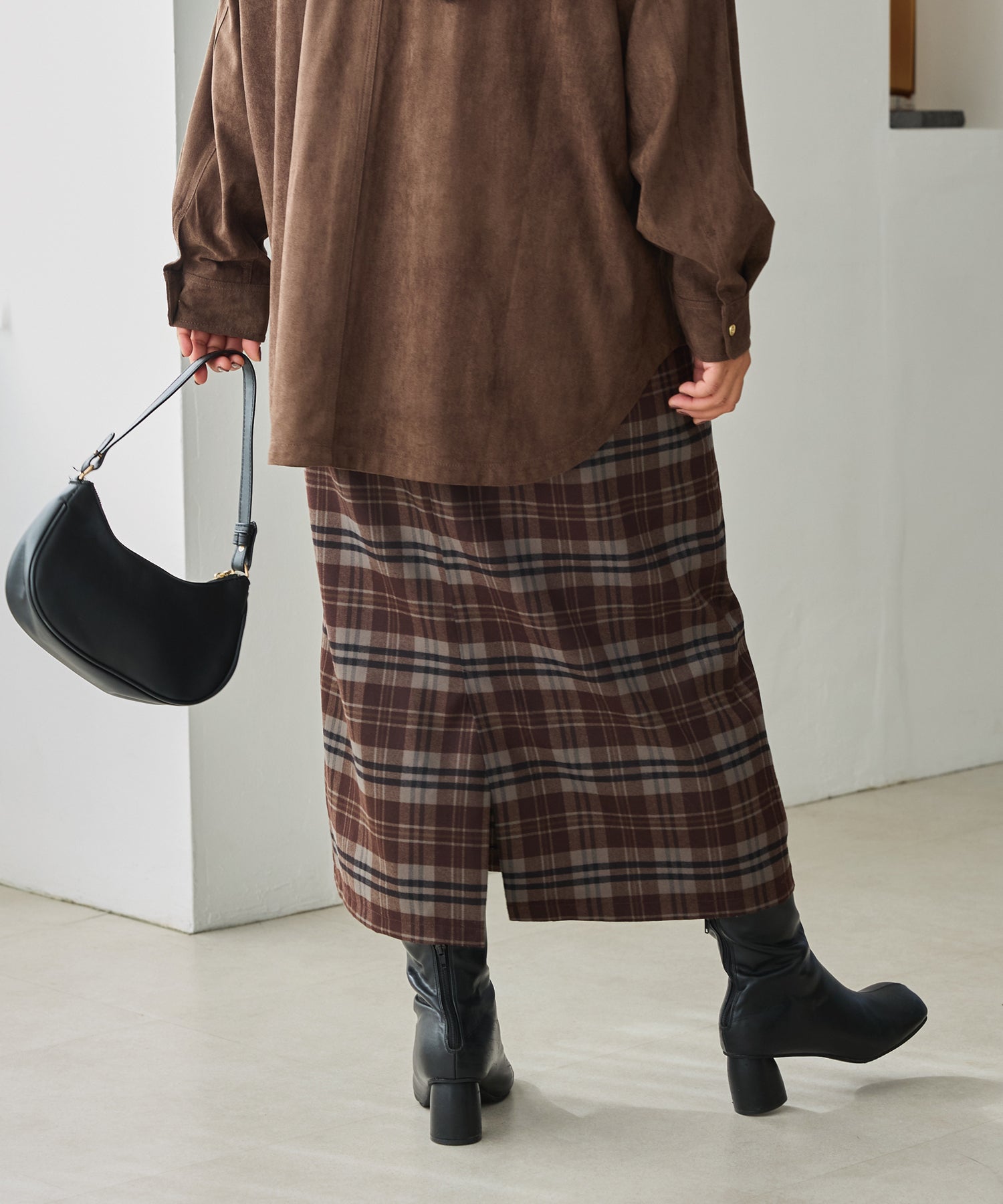 ブラウン　model:161cm 着用サイズ:3L