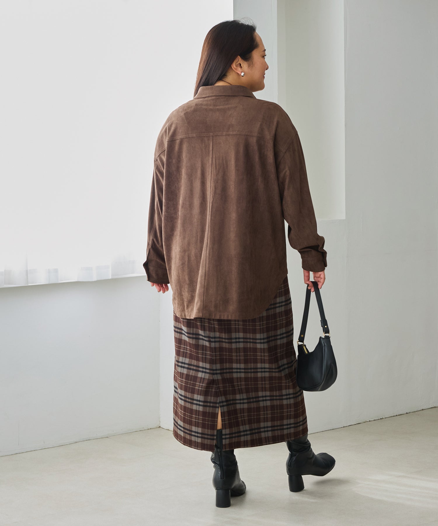 ブラウン　model:161cm 着用サイズ:3L