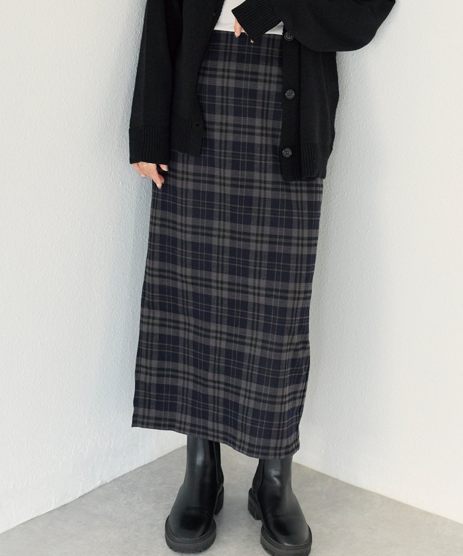 ネイビー　model:156cm 着用サイズ:F