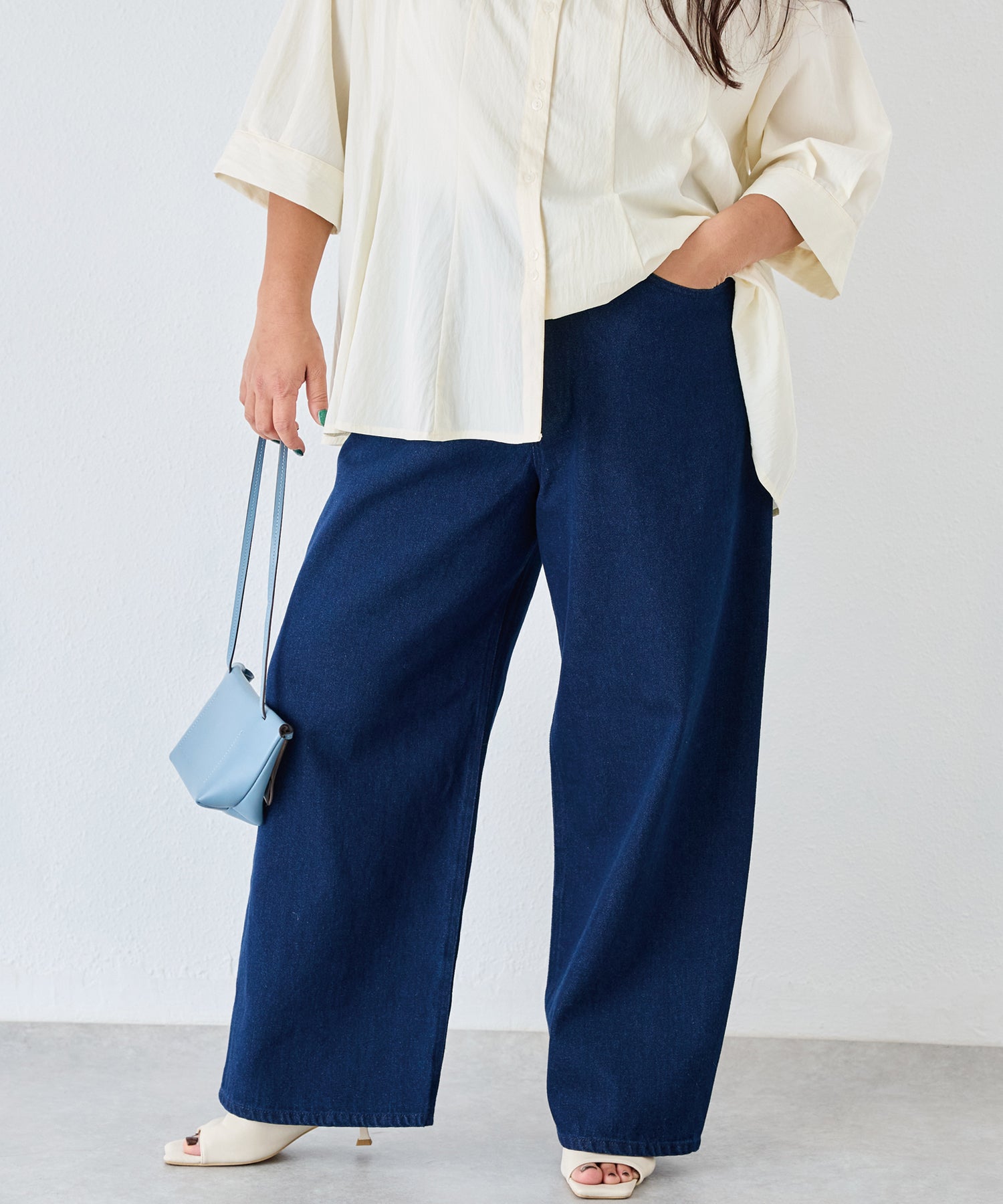 ネイビー　model:161cm 着用サイズ:3L