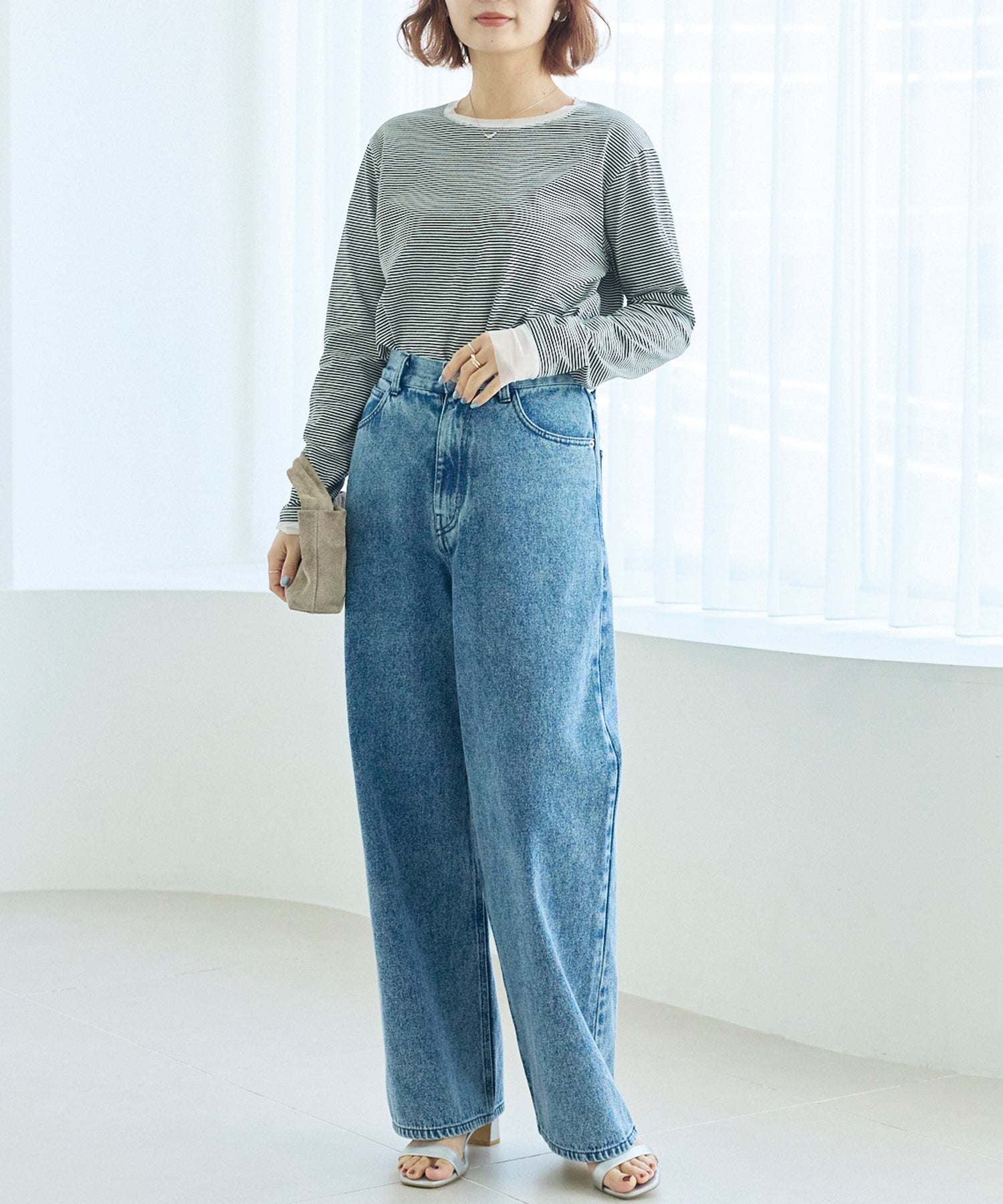 ブルー　model:156cm 着用サイズ:M