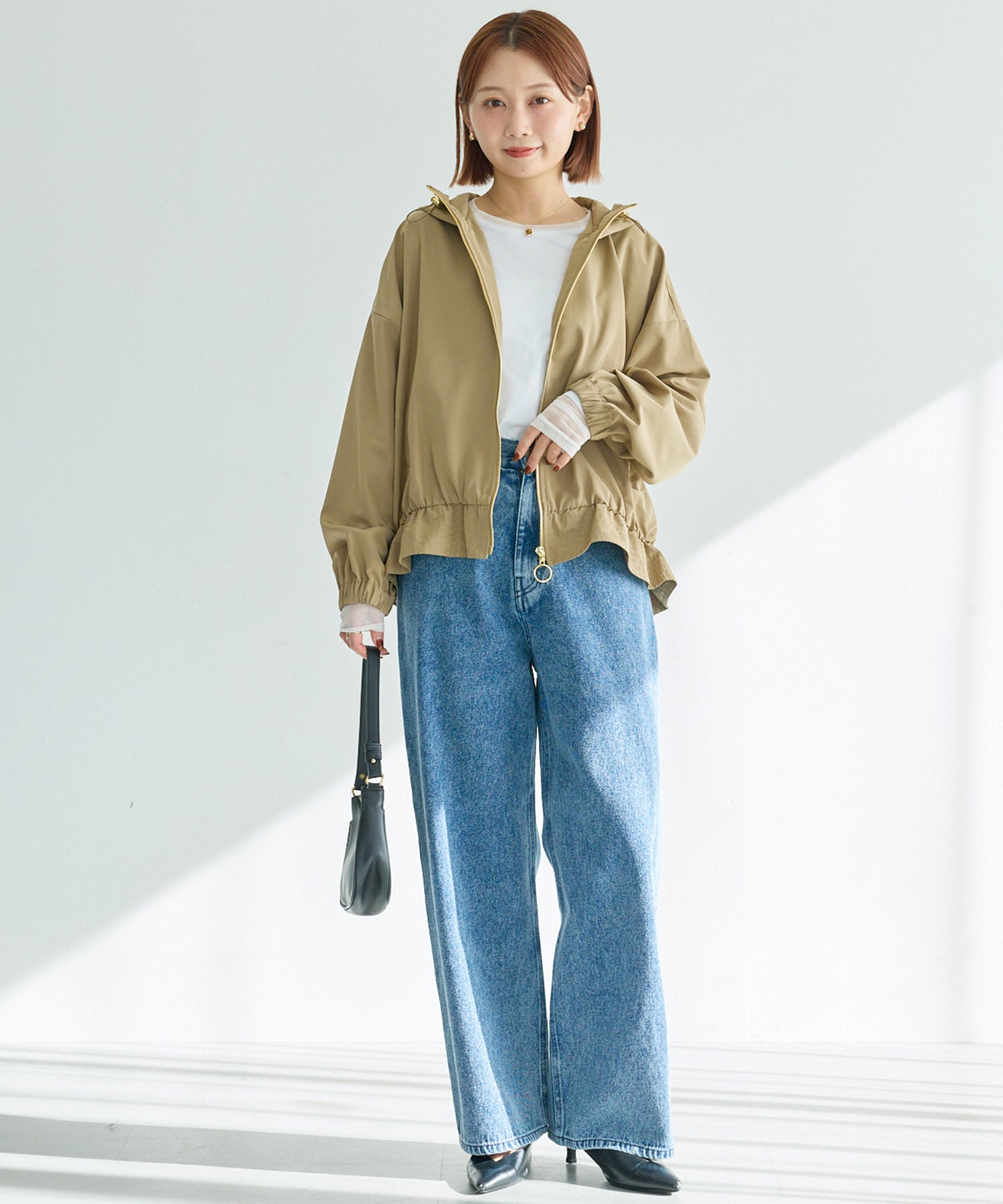 ブルー　model:156cm 着用サイズ:M