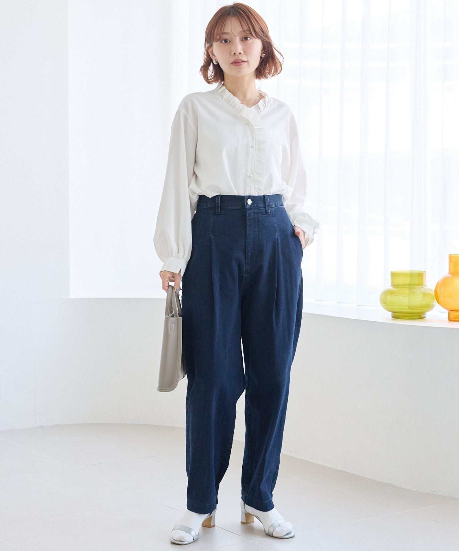 ネイビー　model:156cm 着用サイズ:M