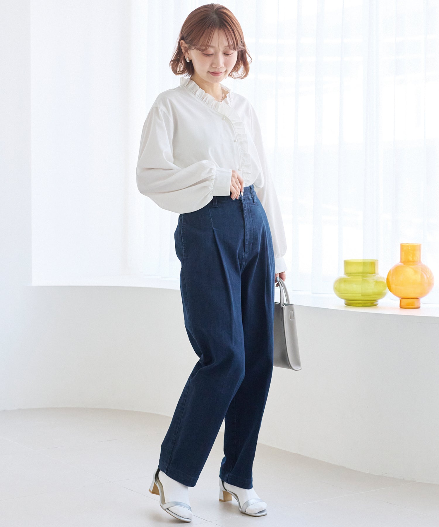 ネイビー　model:156cm 着用サイズ:M