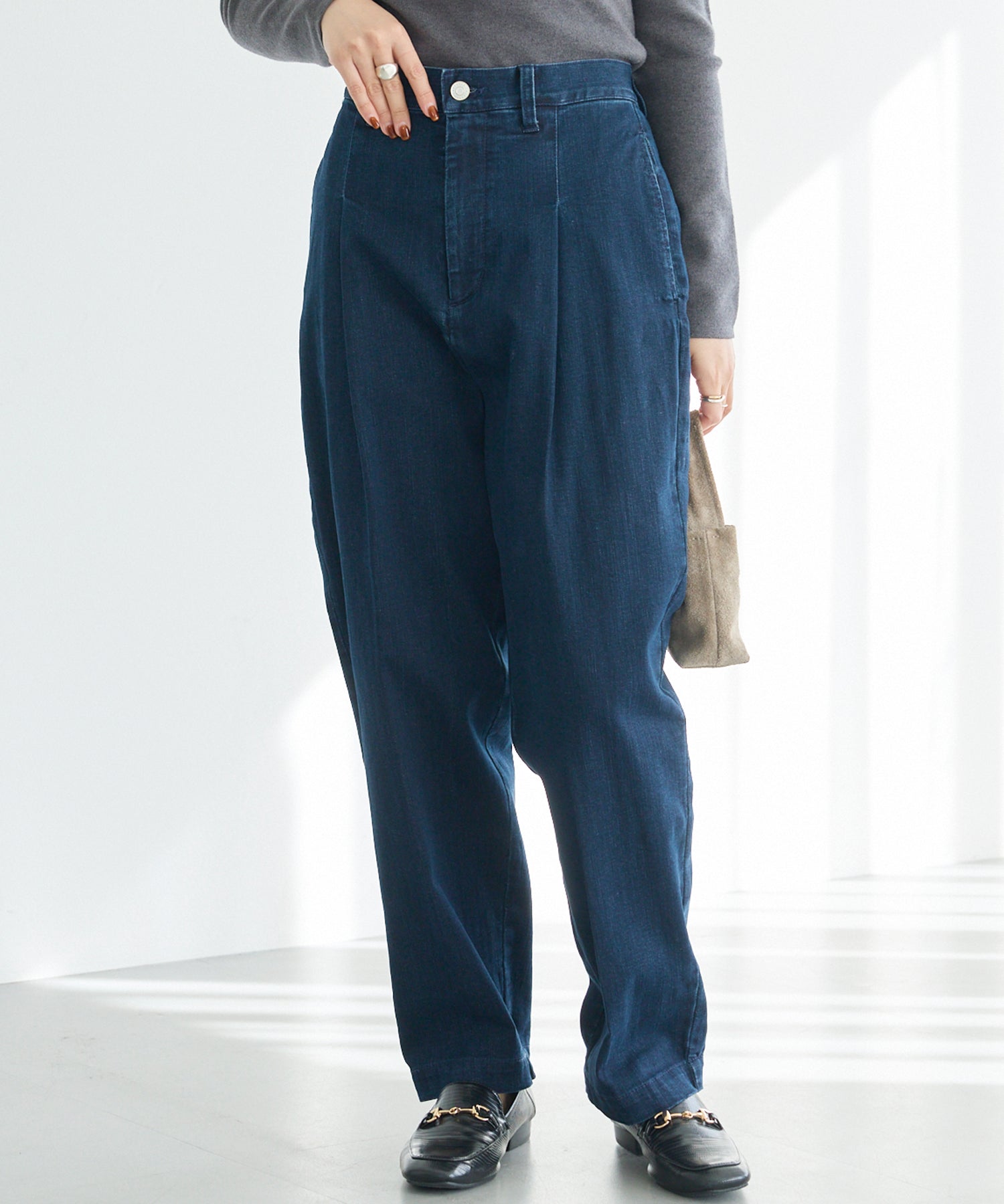 ネイビー　model:156cm 着用サイズ:M