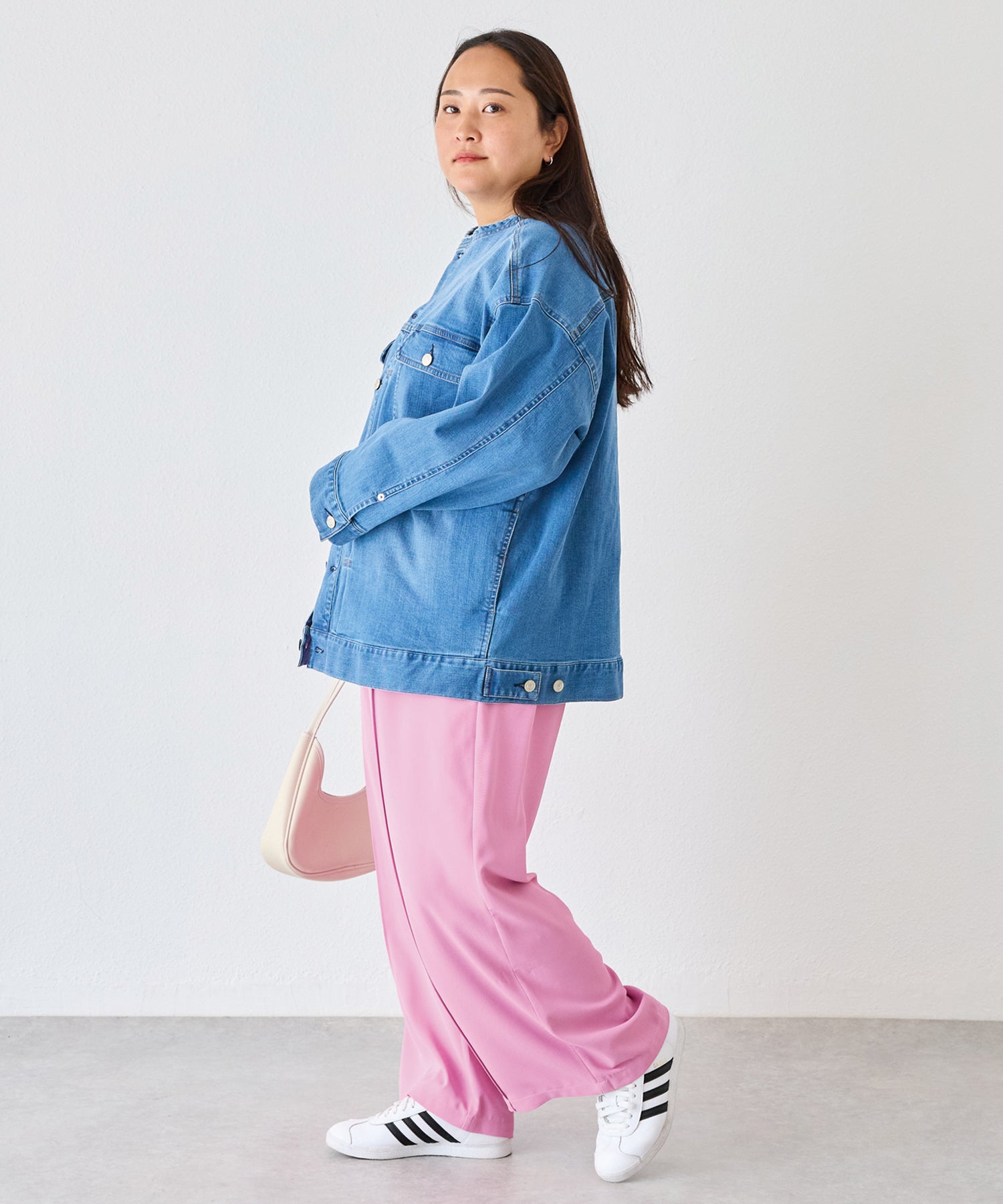 ブルー　model:161cm 着用サイズ:3L