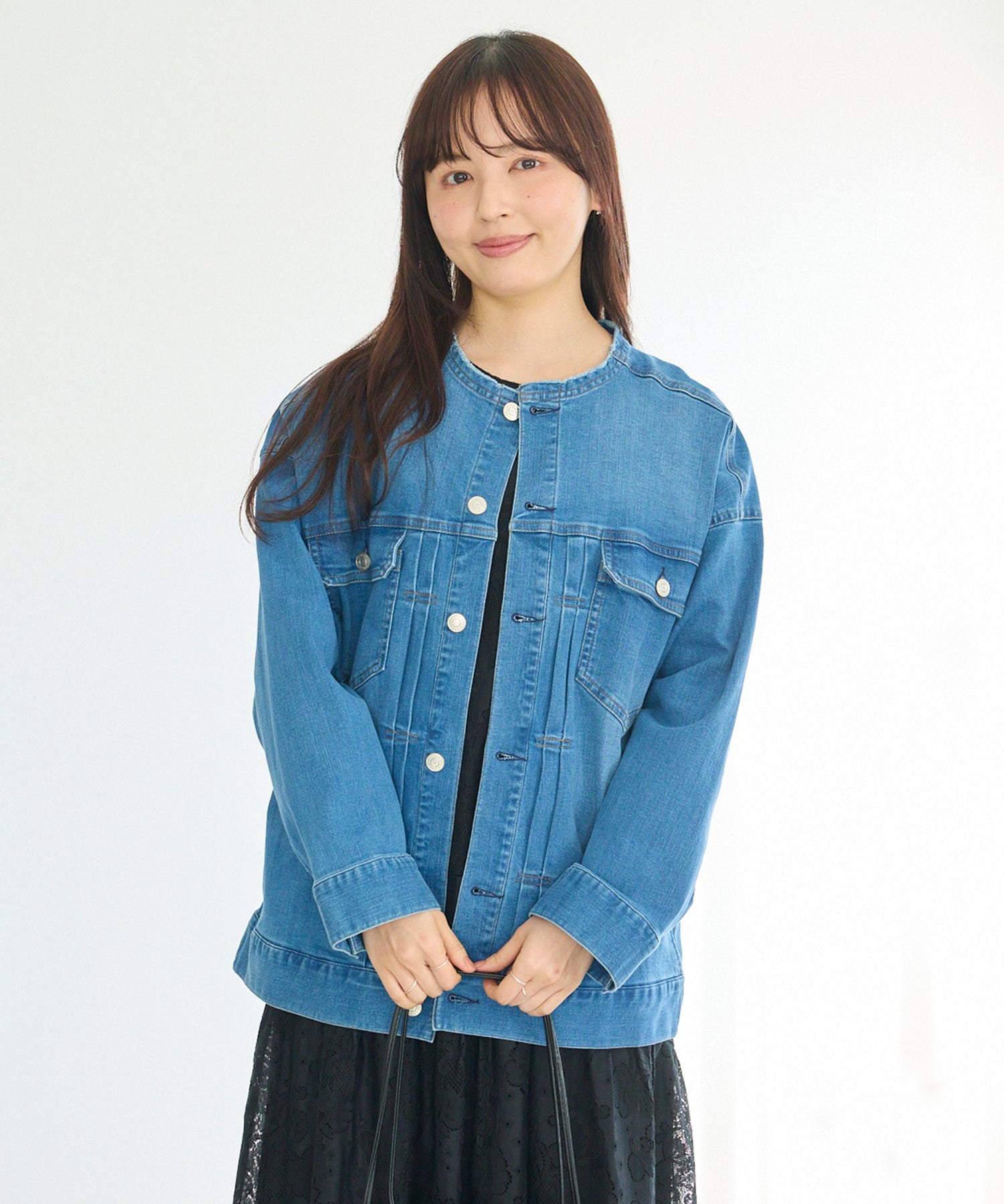 ブルー　model:162cm 着用サイズ:M