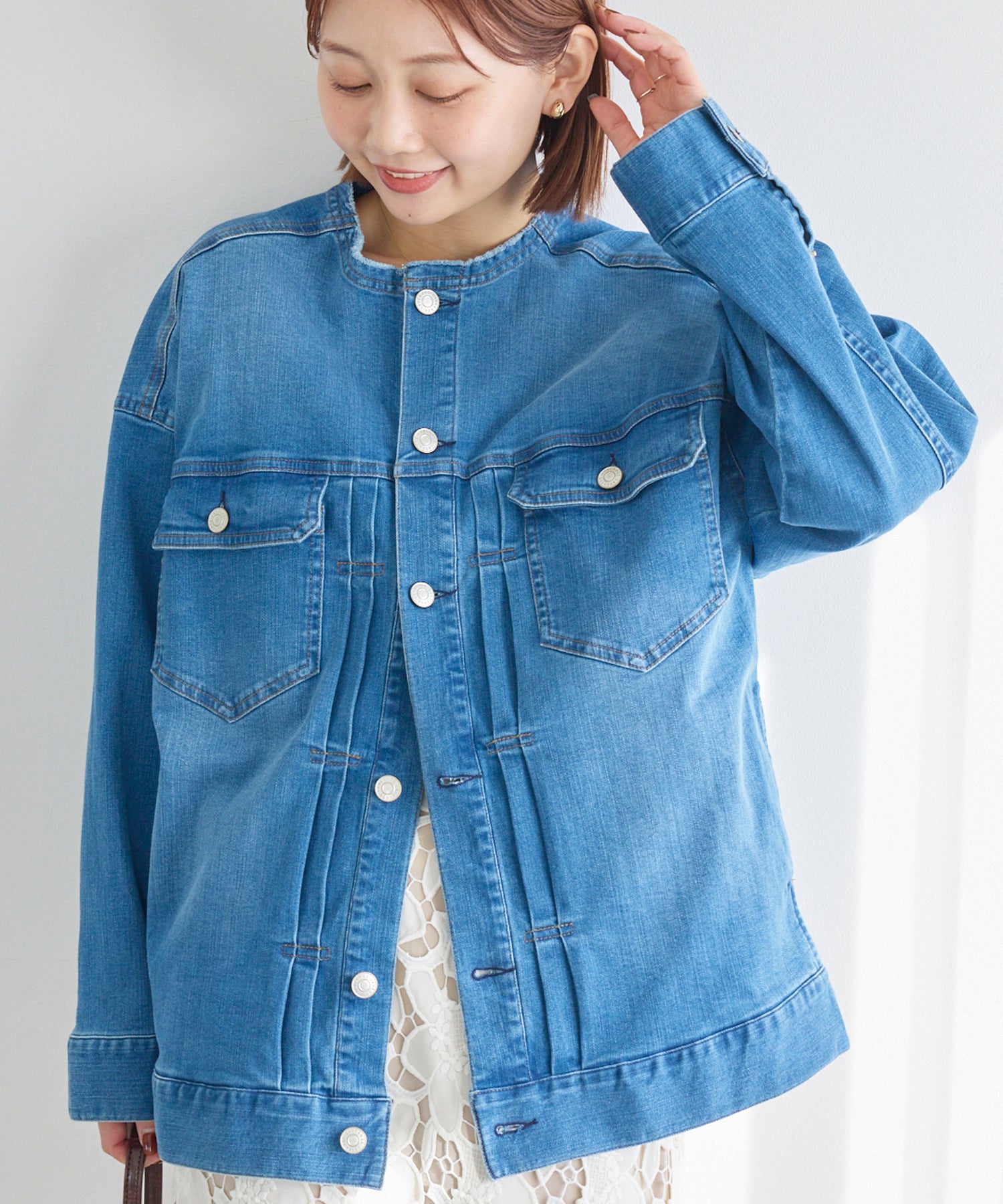 ブルー　model:156cm 着用サイズ:M