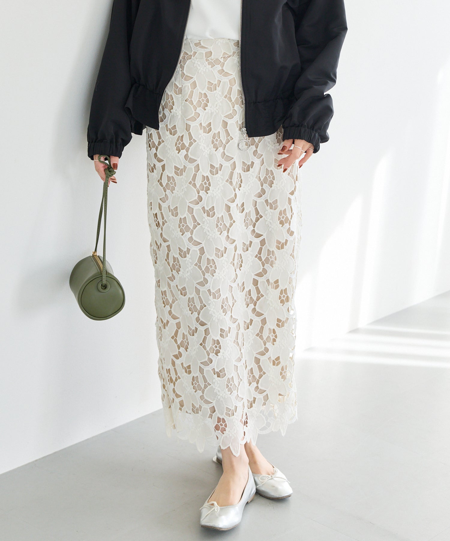 アイボリー　model:156cm 着用サイズ:M