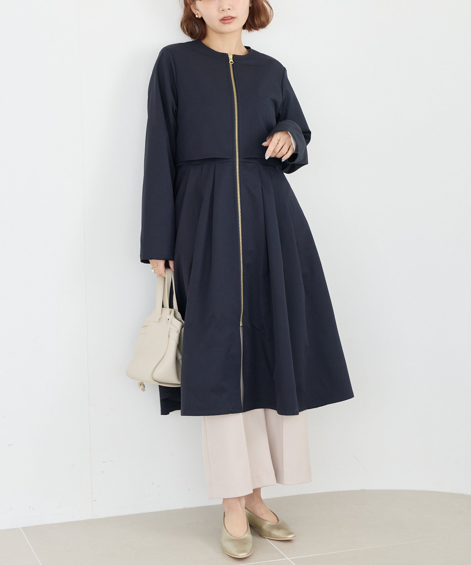 ネイビー　model:156cm 着用サイズ:M