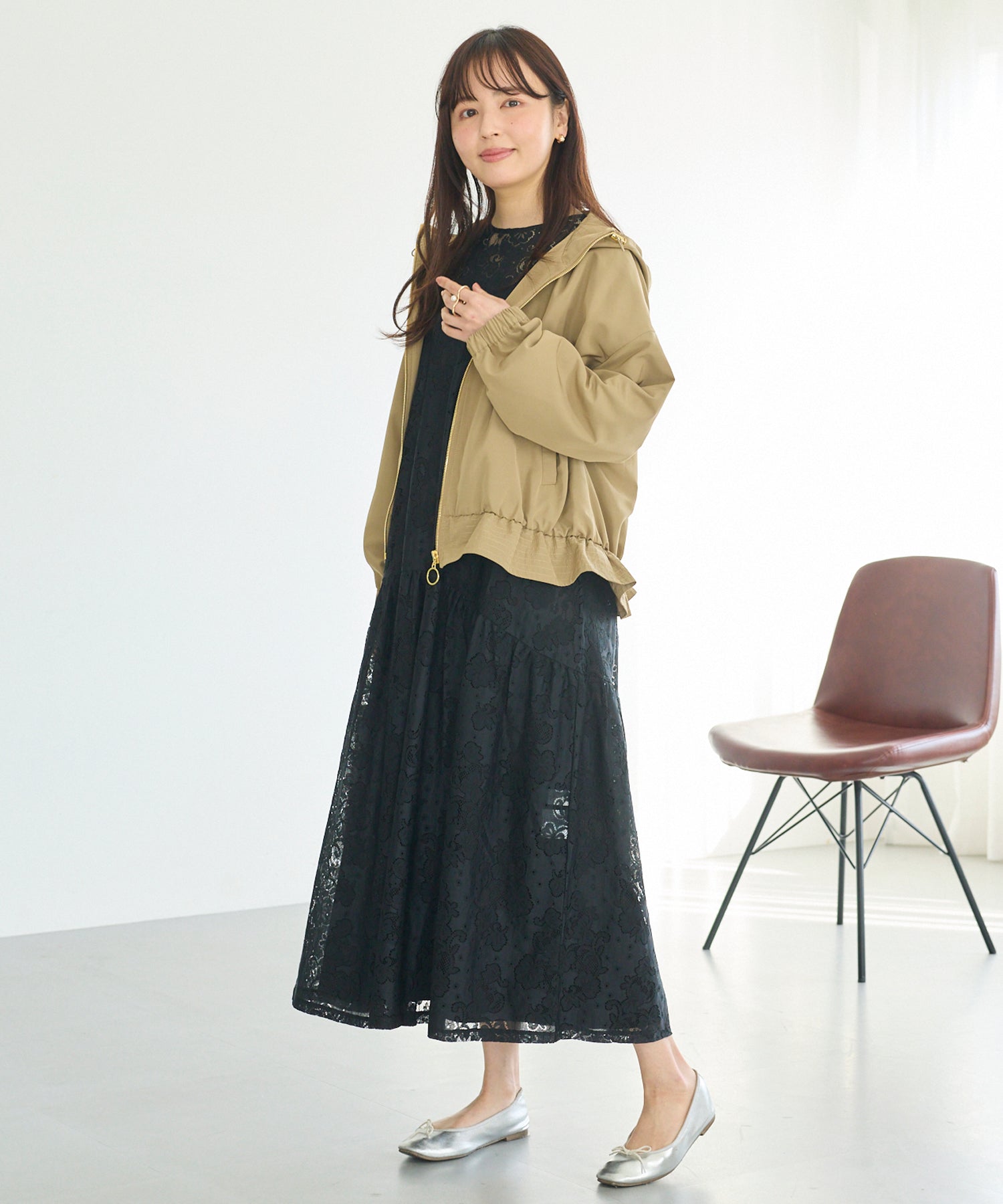 【洗える】総レースワンピース