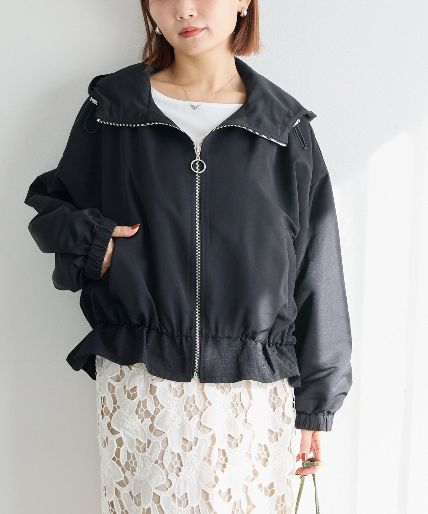 ブラック　model:156cm 着用サイズ:M