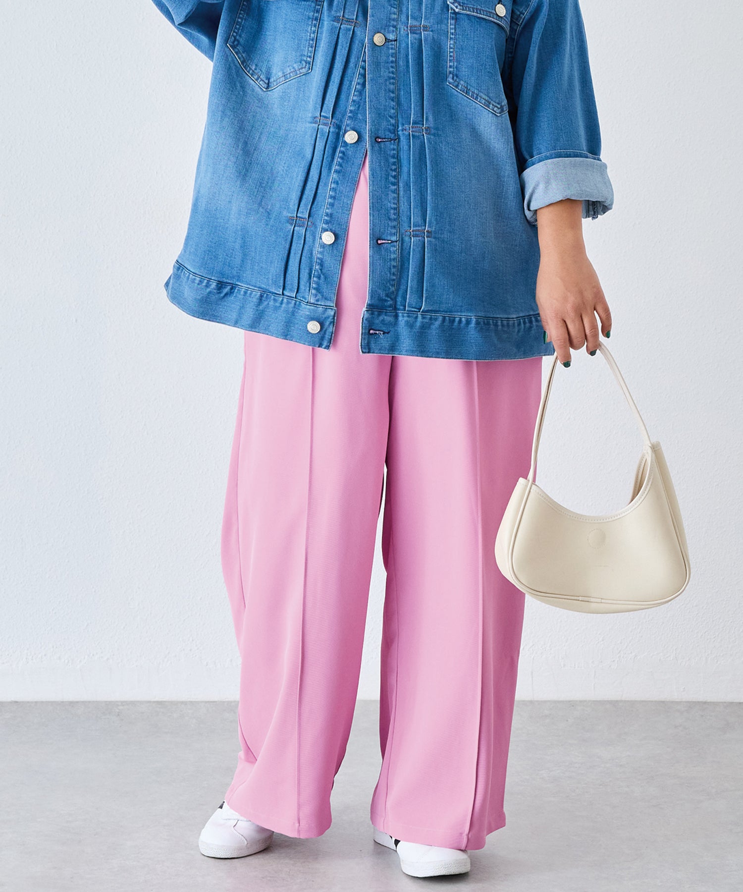 ピンク　model:161cm 着用サイズ:3L