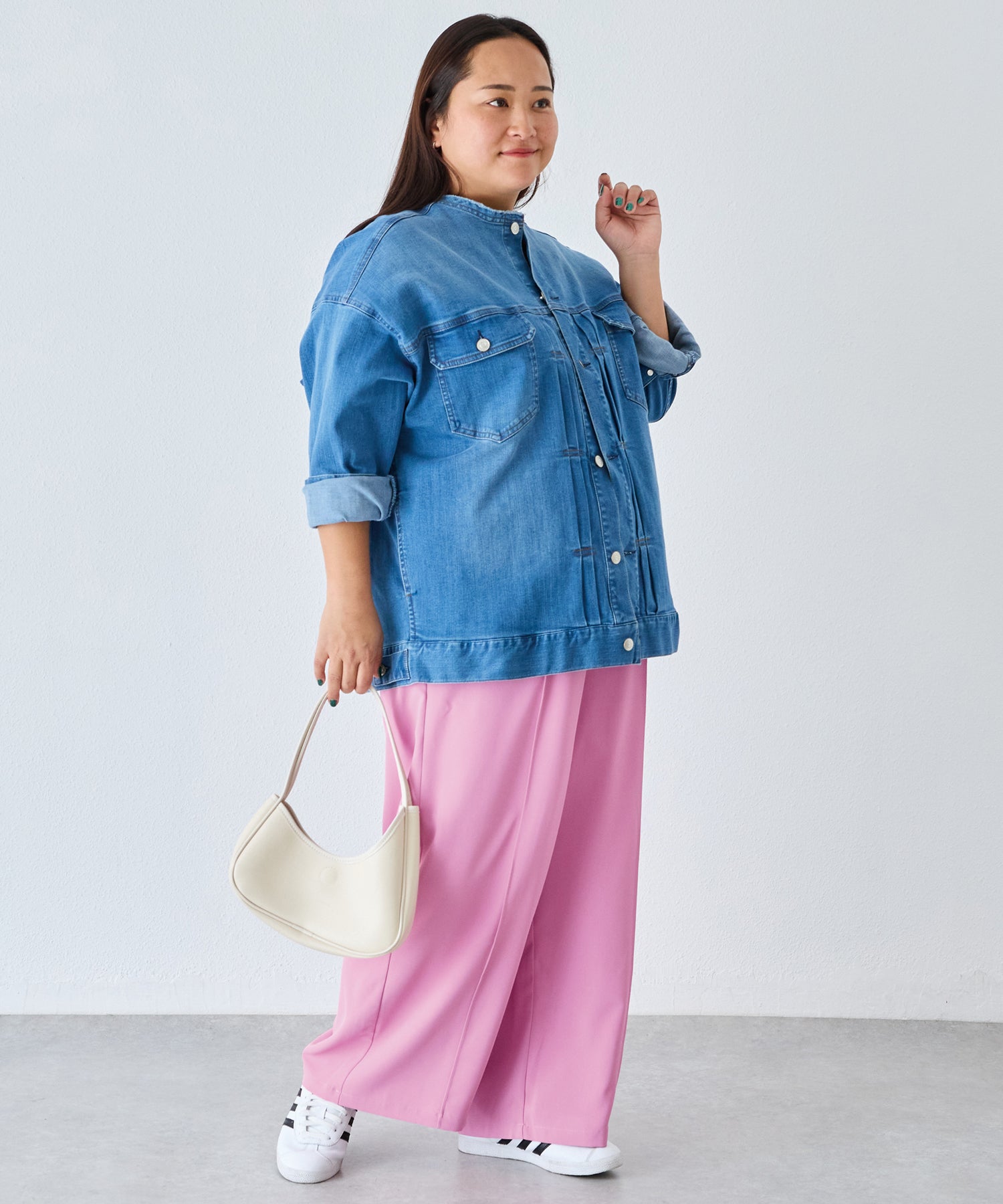 ピンク　model:161cm 着用サイズ:3L