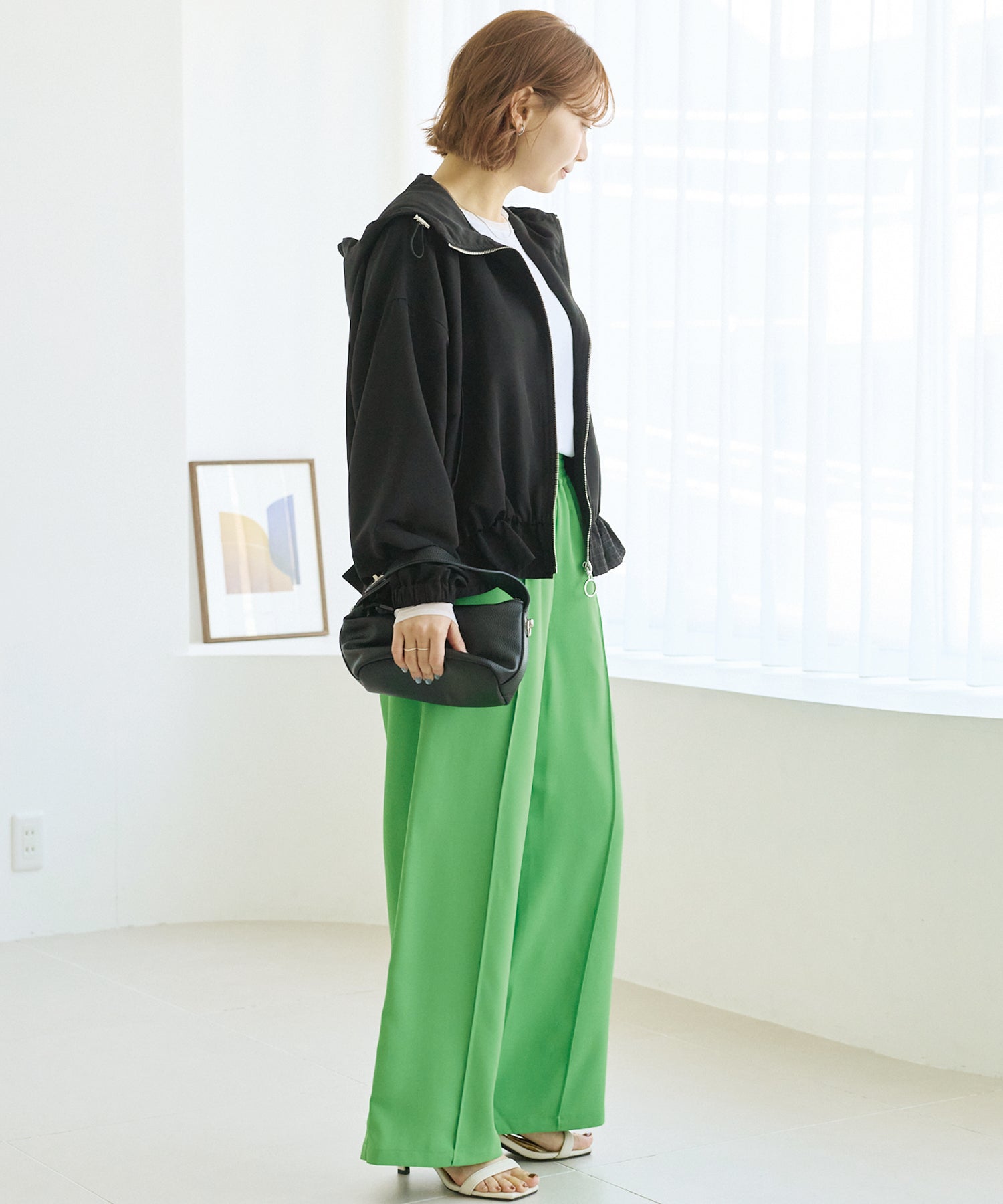 カラーワイドパンツ