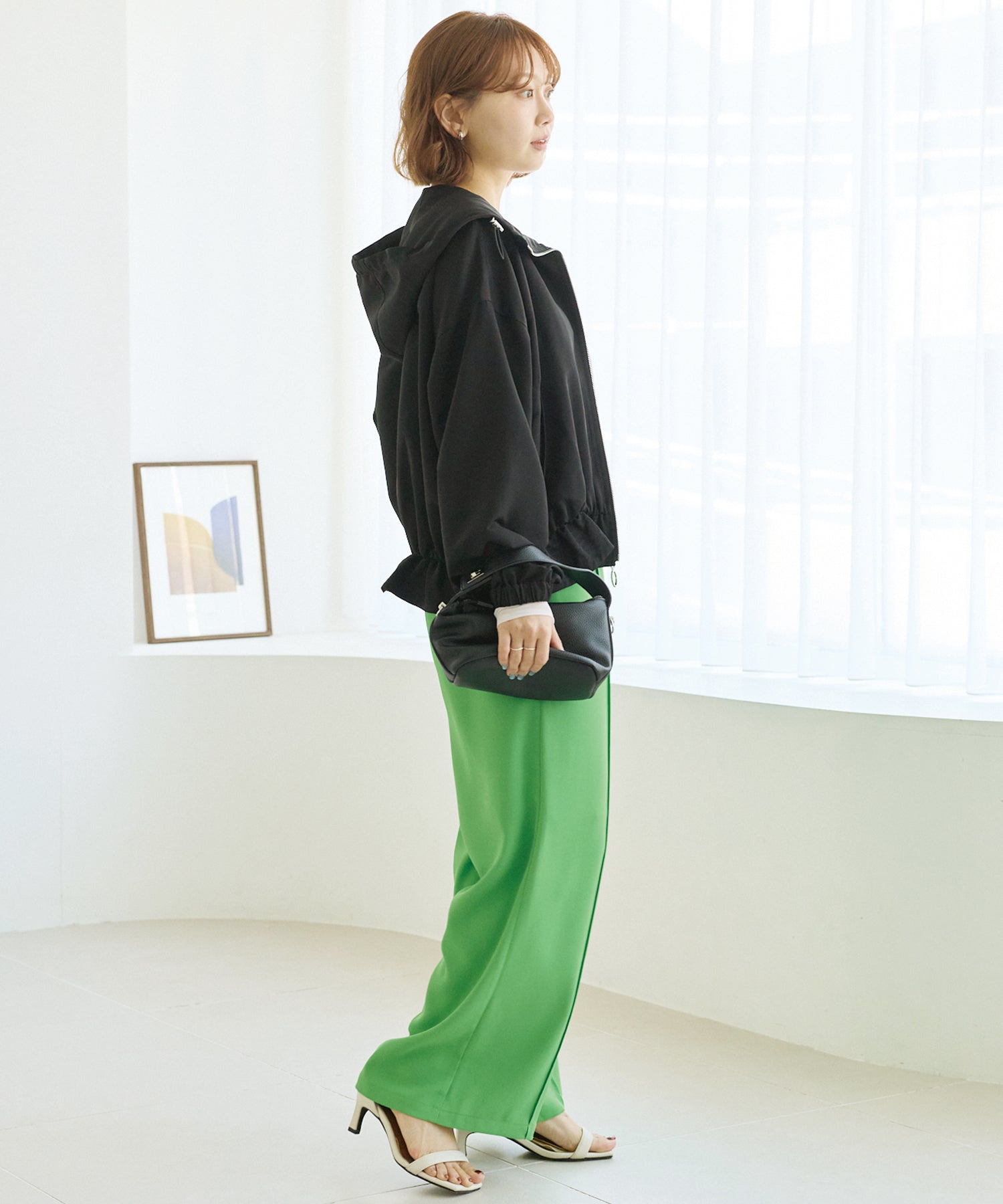 カラーワイドパンツ