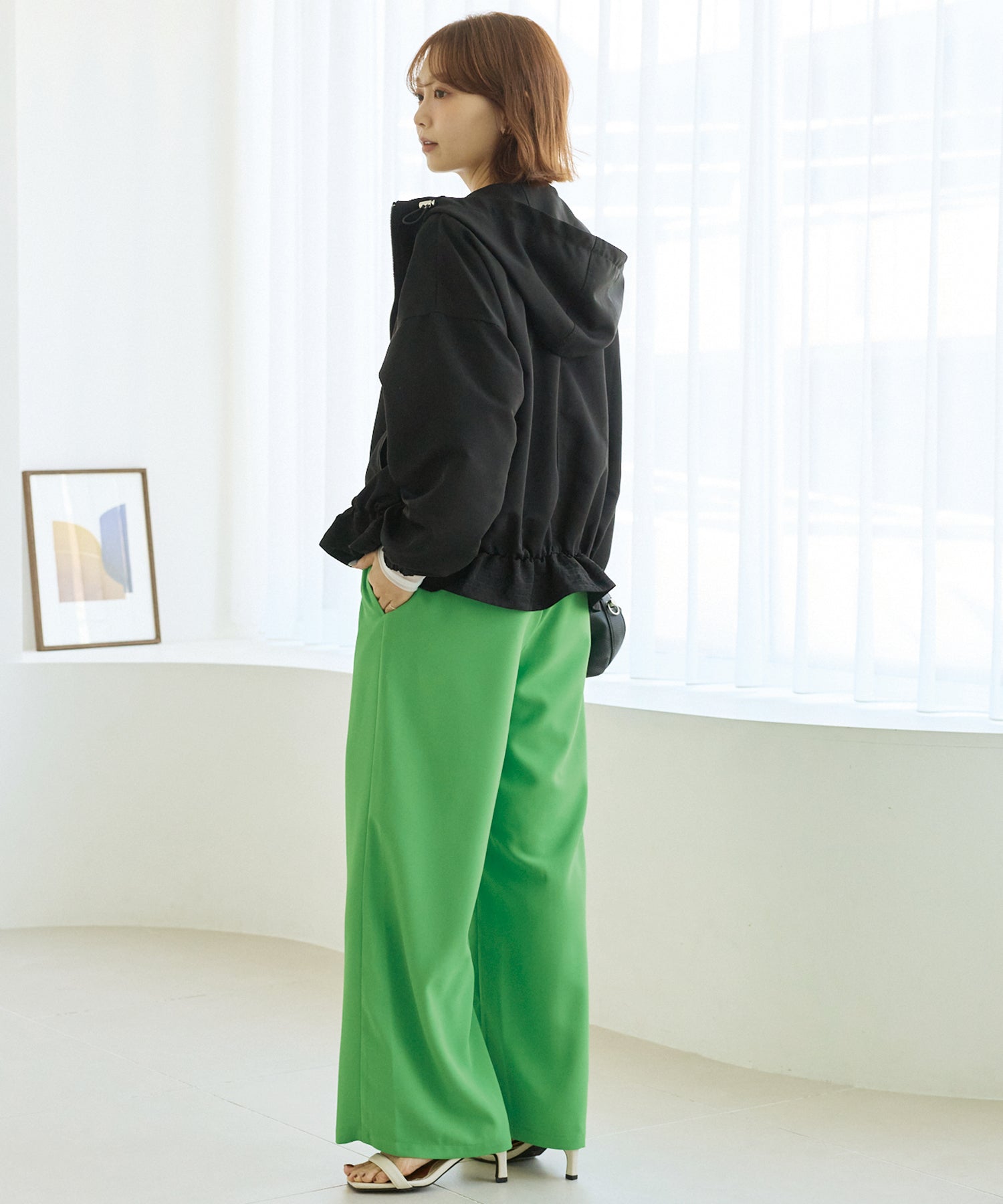カラーワイドパンツ