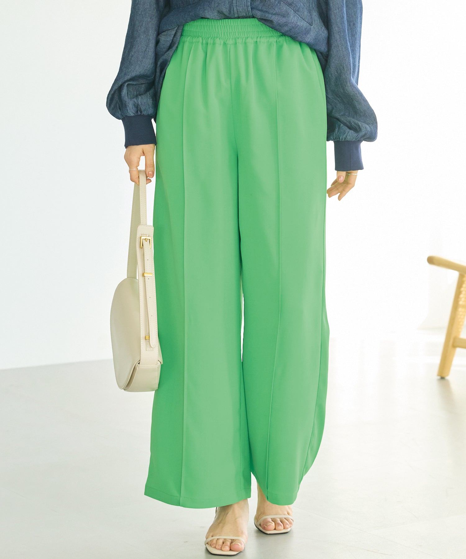 カラーワイドパンツ