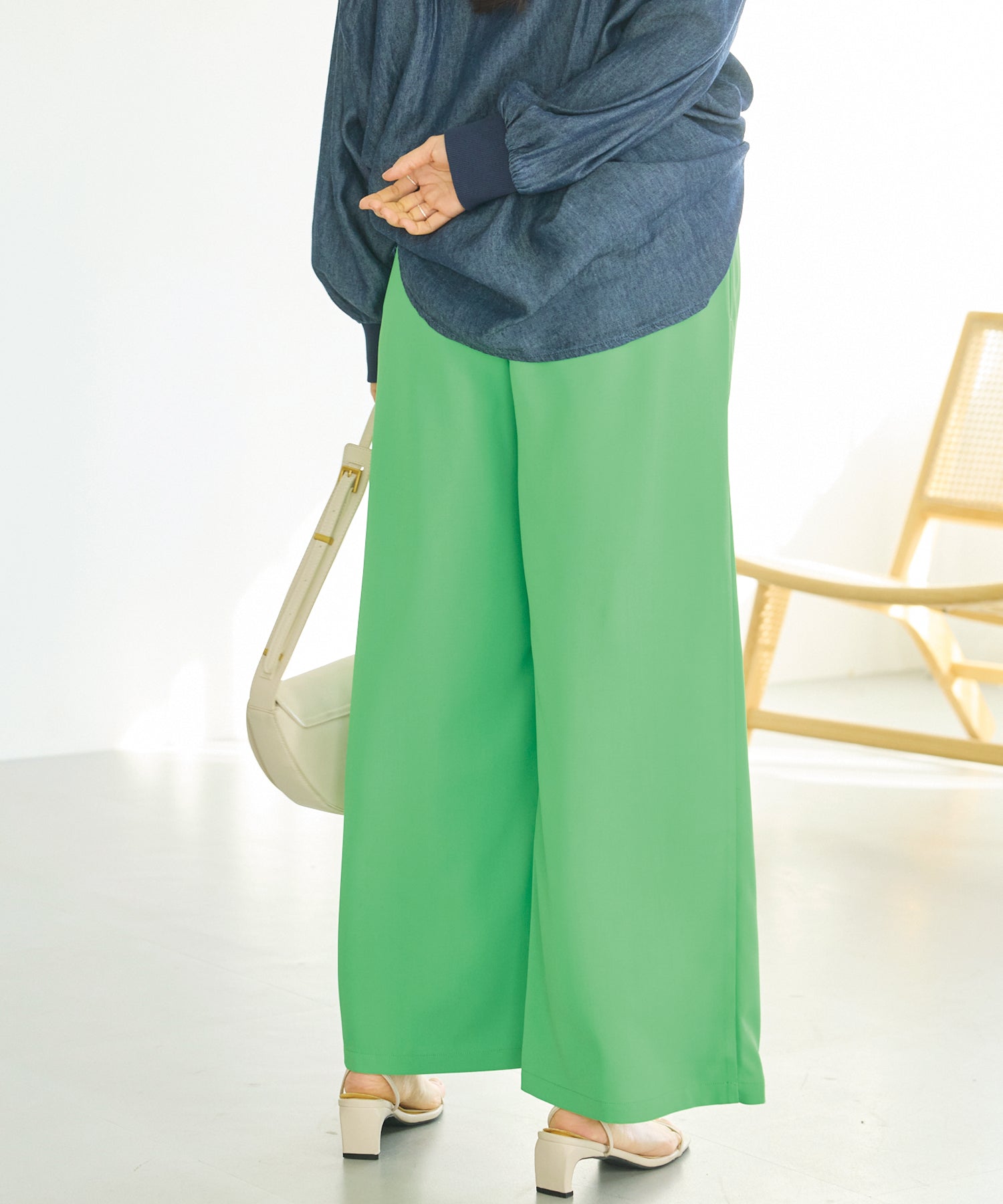 カラーワイドパンツ