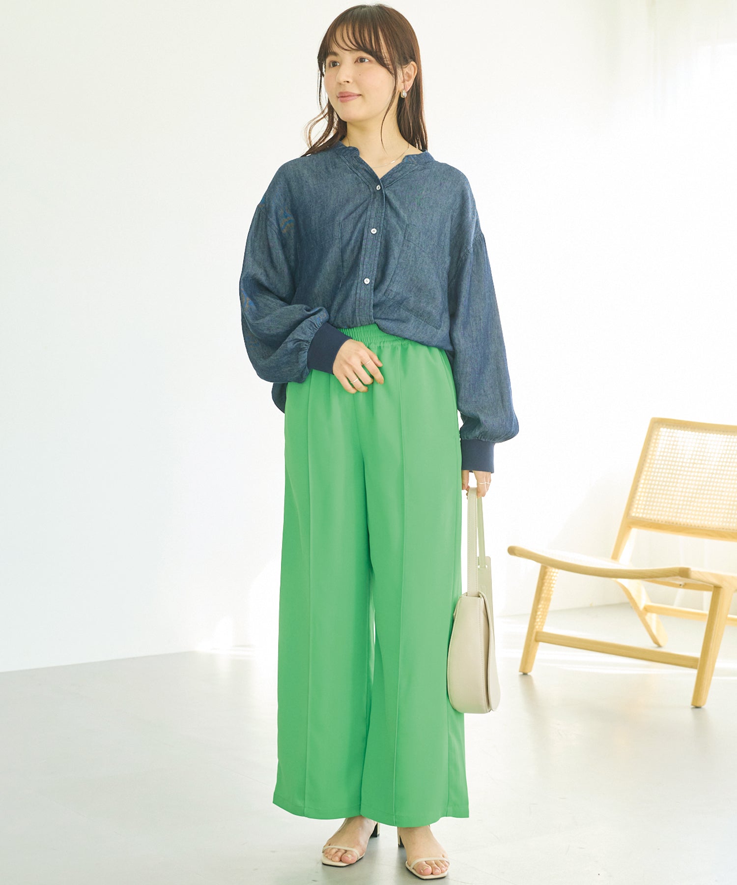 カラーワイドパンツ